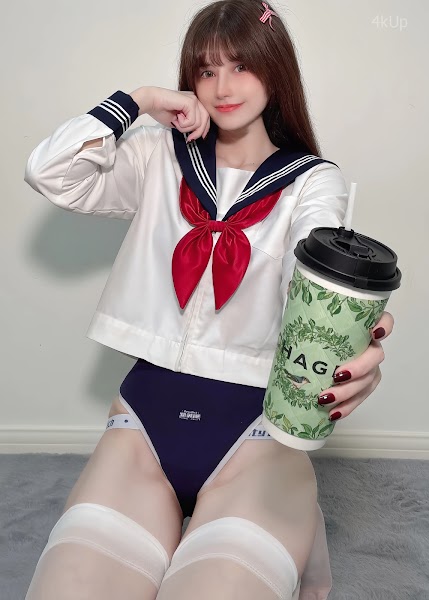 Coser@鹿八岁 白丝水手服