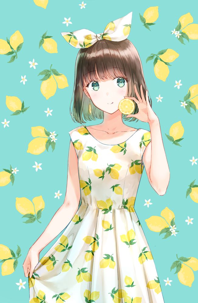 柠檬主题动漫美少女高清唯美图片