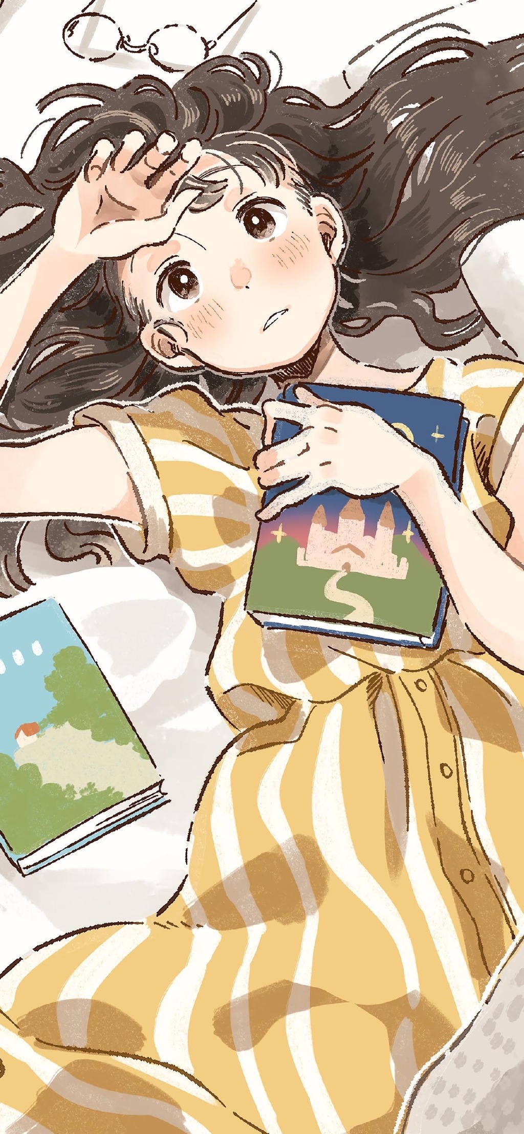 甜美二次元女生插画