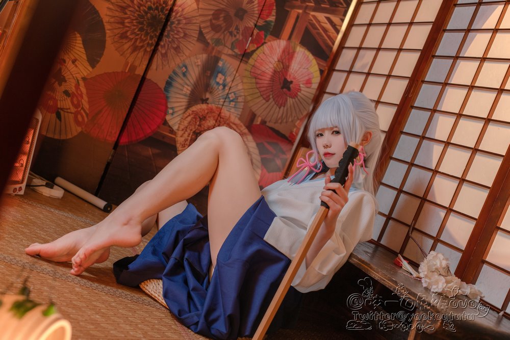 咬一口兔娘ovo (Yaokoututu) Cosplay Ayaka Kamisato – Genshin Impact