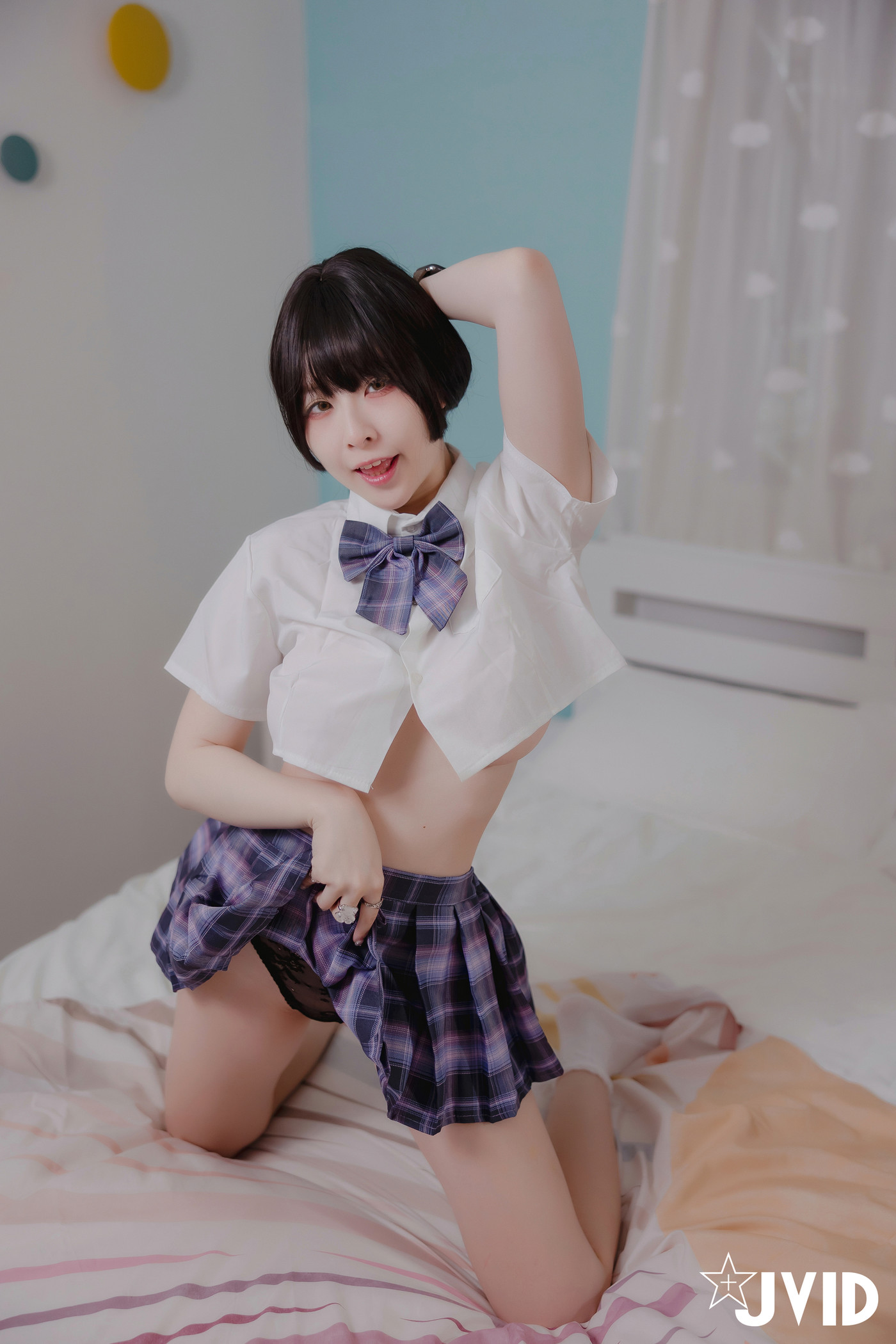 JVID 黎菲兒 超狂真實32Icup學妹-看色色漫畫難解性慾-青春期少女情慾初開-邀約學長打電動互尬沒想到擦槍走火變成打炮切磋 Set.01(36P)