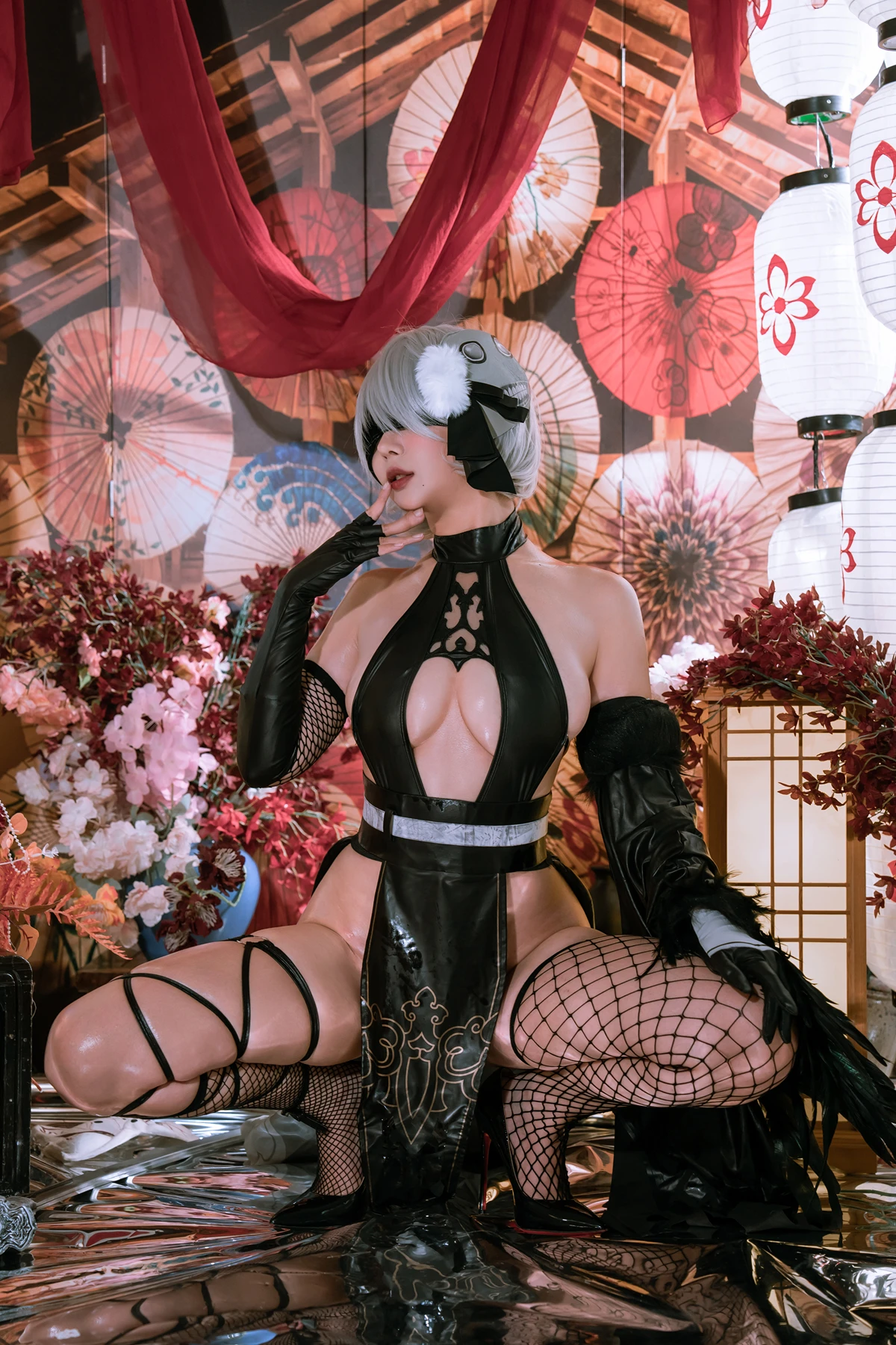 Cosplay 云溪溪Yunx1x1 & 奶桃 – 2B本 YoRHa No.2 Type B 下 Set.01