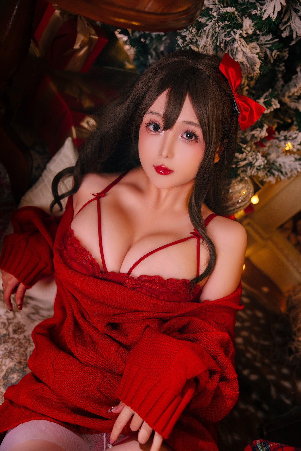 Cosplay Rinaijiao日奈娇 圣诞毛衣A+B(70P)