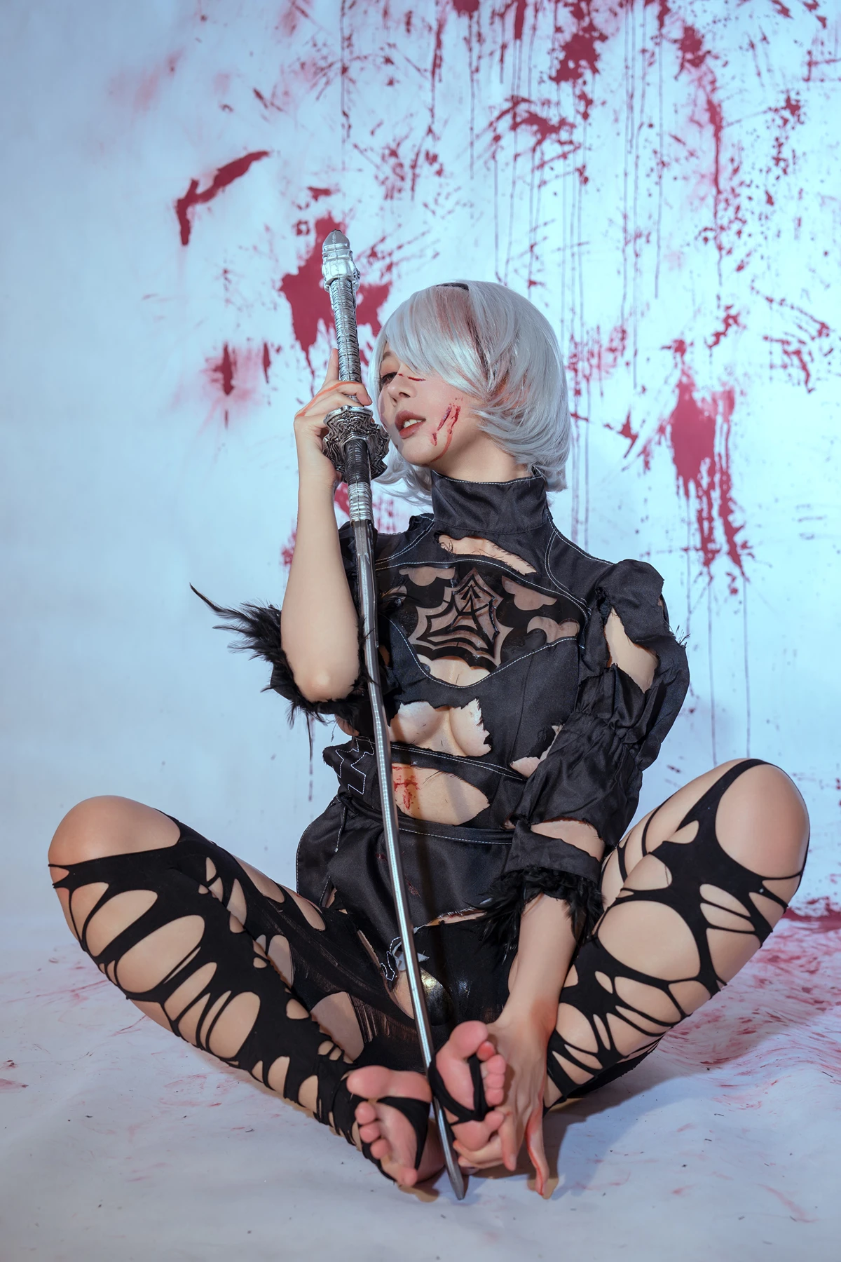 Cosplay 云溪溪Yunx1x1 & 奶桃 – 2B本 YoRHa No.2 Type B 下 Set.03