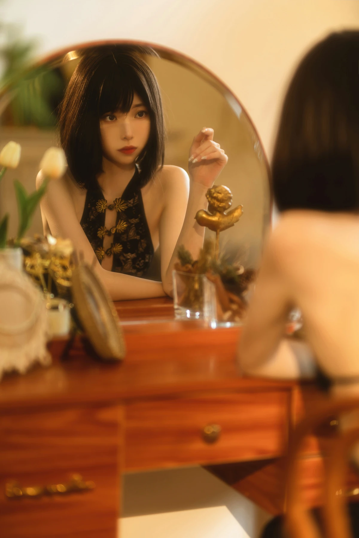 Cosplay 许岚LAN – 纯欲黑纱