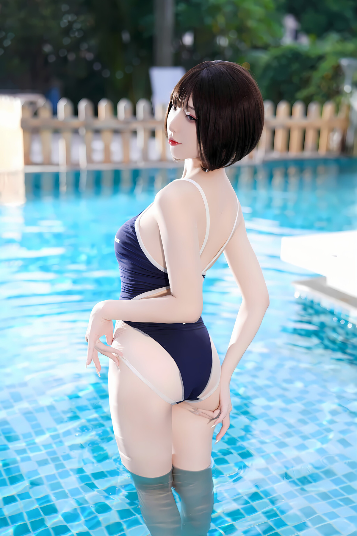 Cosplay 封疆疆v – 小海月 竞泳(34P)