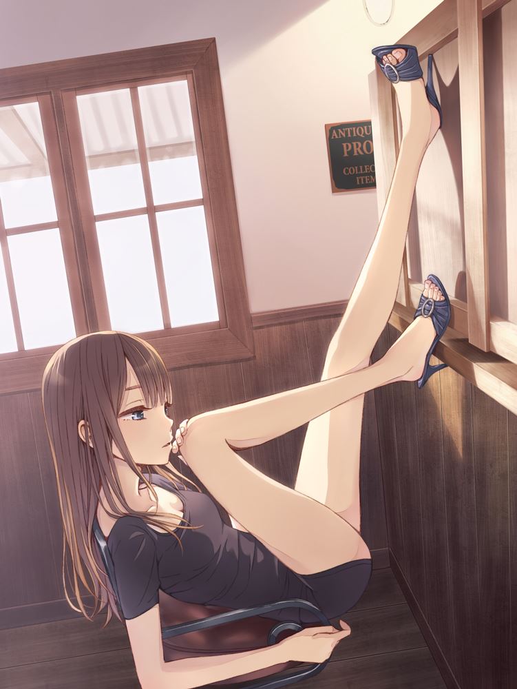 动漫少女唯美图片 修长美腿让人无法离开视线
