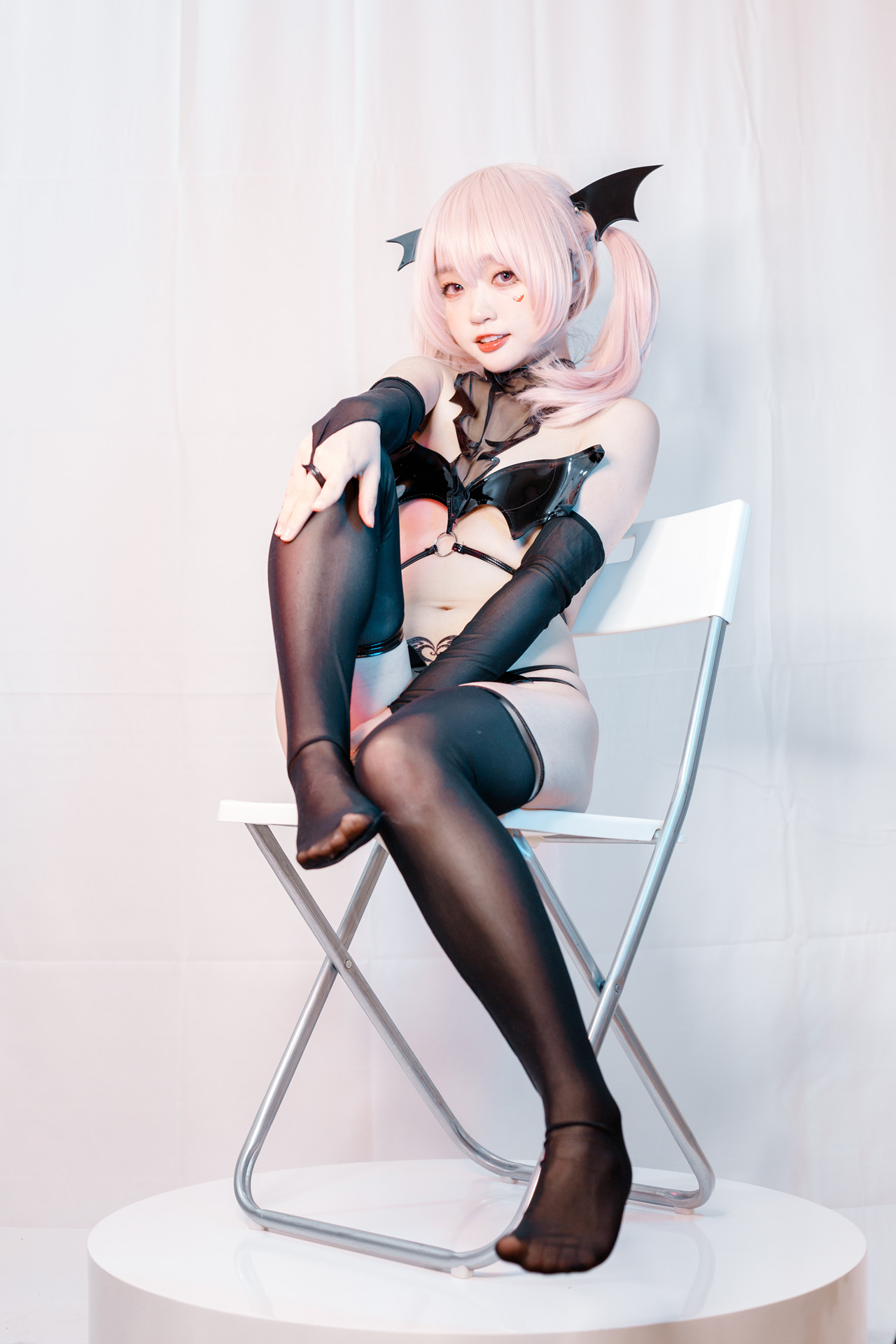 Cosplay 神沢永莉 万圣节 粉毛小惡魔(40P)