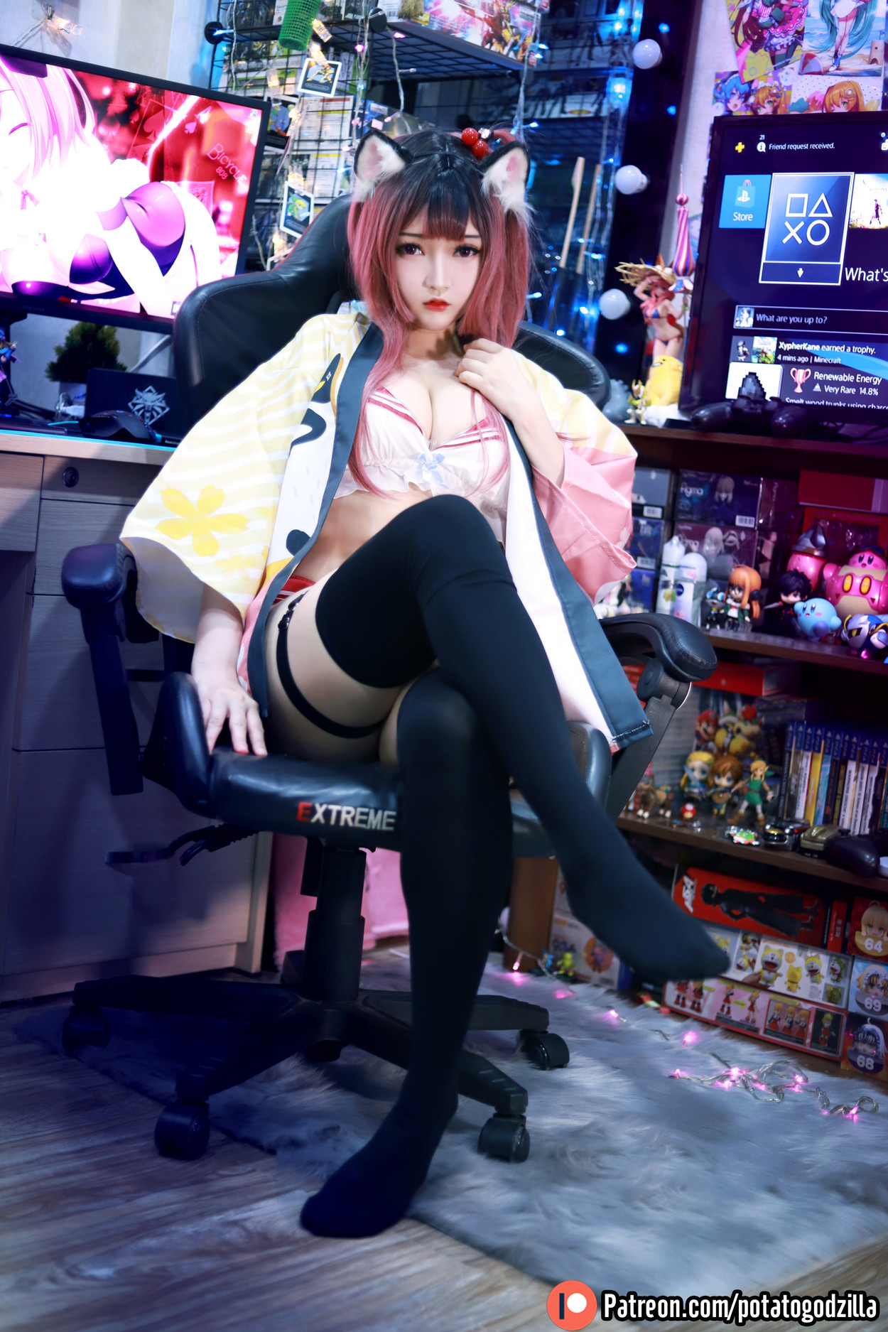 Cosplay Potato Godzilla Weeb Girl(54P)