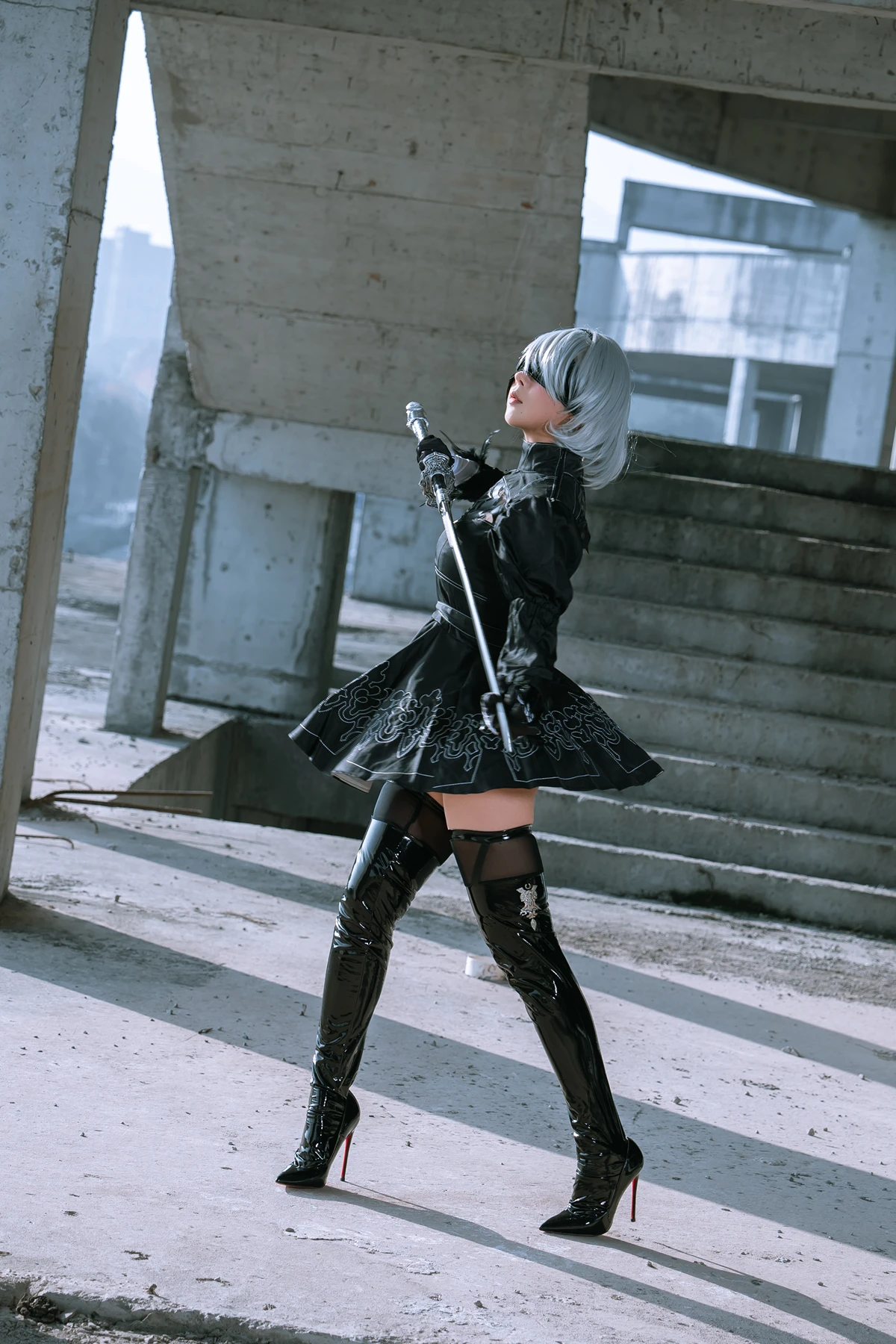 Cosplay 云溪溪Yunx1x1 & 奶桃 – 2B本 YoRHa No.2 Type B 下 Set.04(61P)