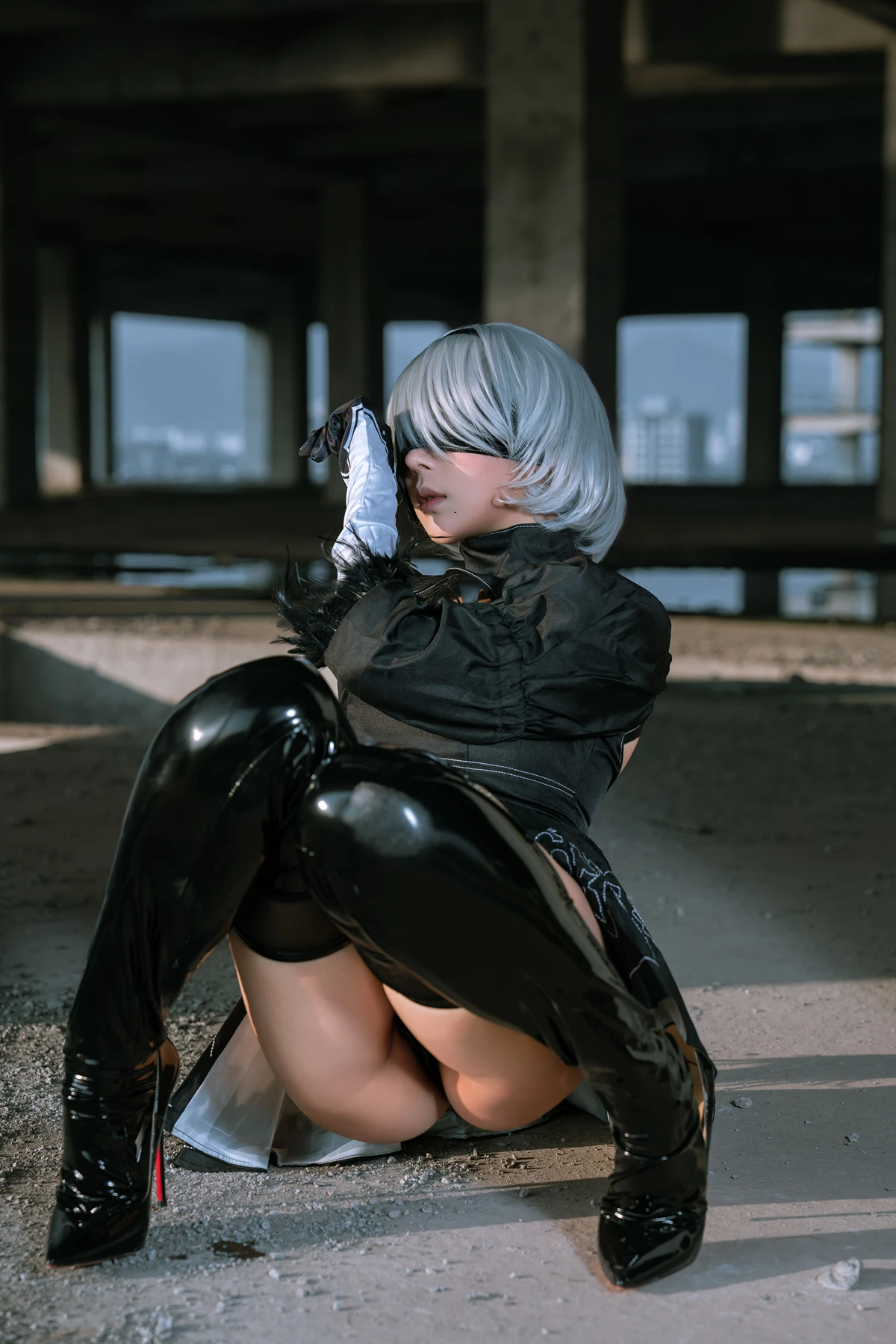Cosplay 云溪溪Yunx1x1 & 奶桃 – 2B本 YoRHa No.2 Type B 下 Set.04