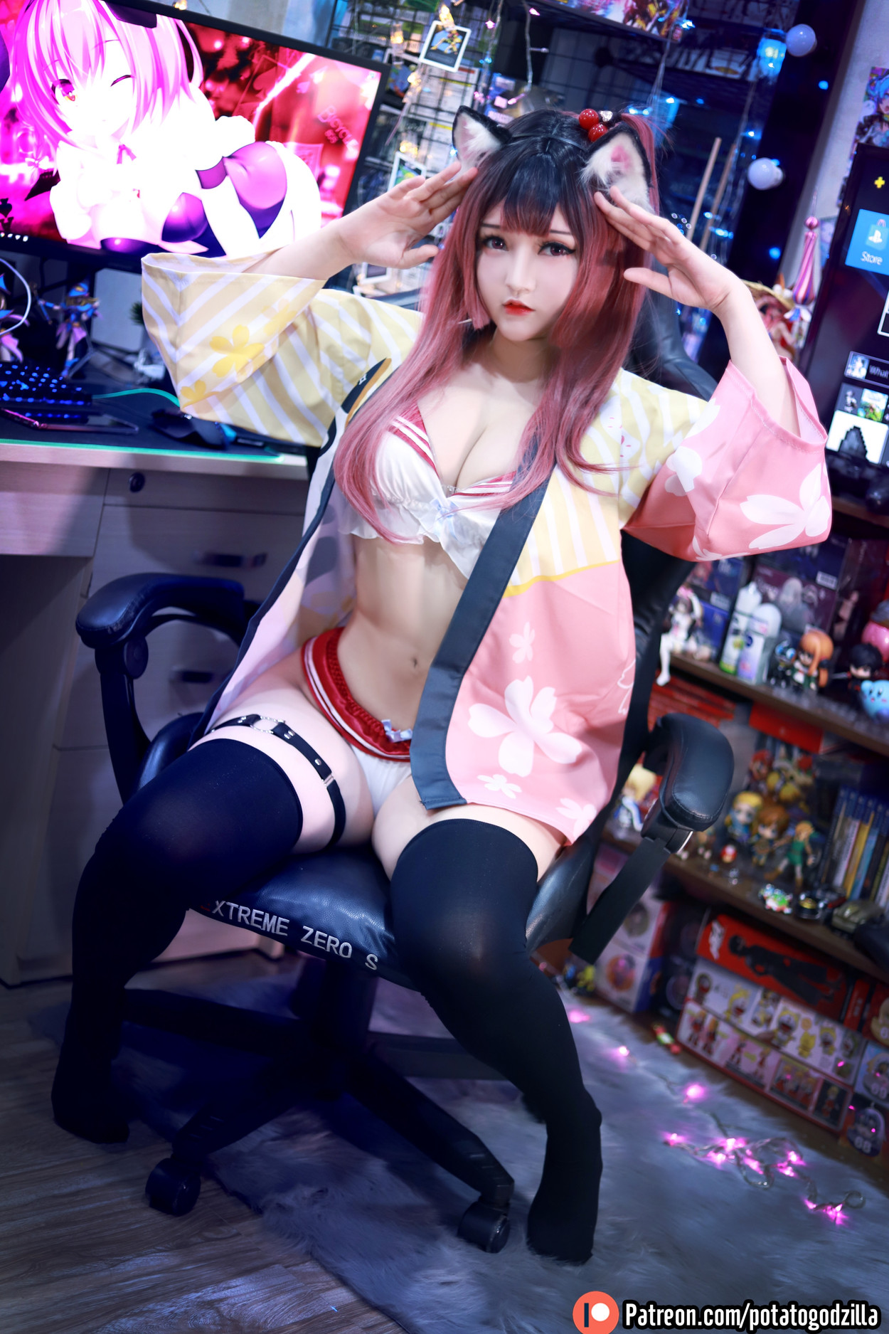Cosplay Potato Godzilla Weeb Girl(54P)