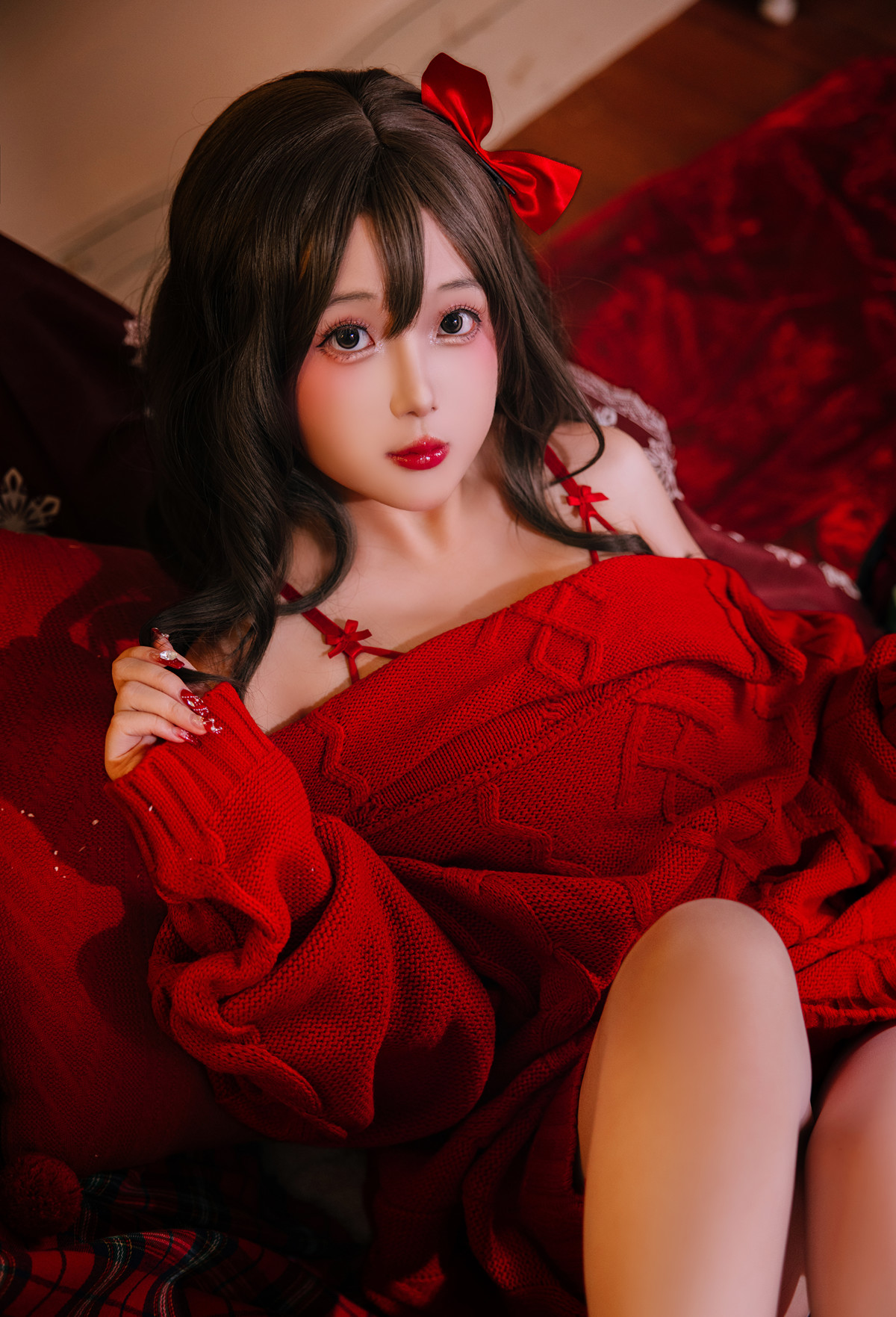 Cosplay Rinaijiao日奈娇 圣诞毛衣A+B(70P)
