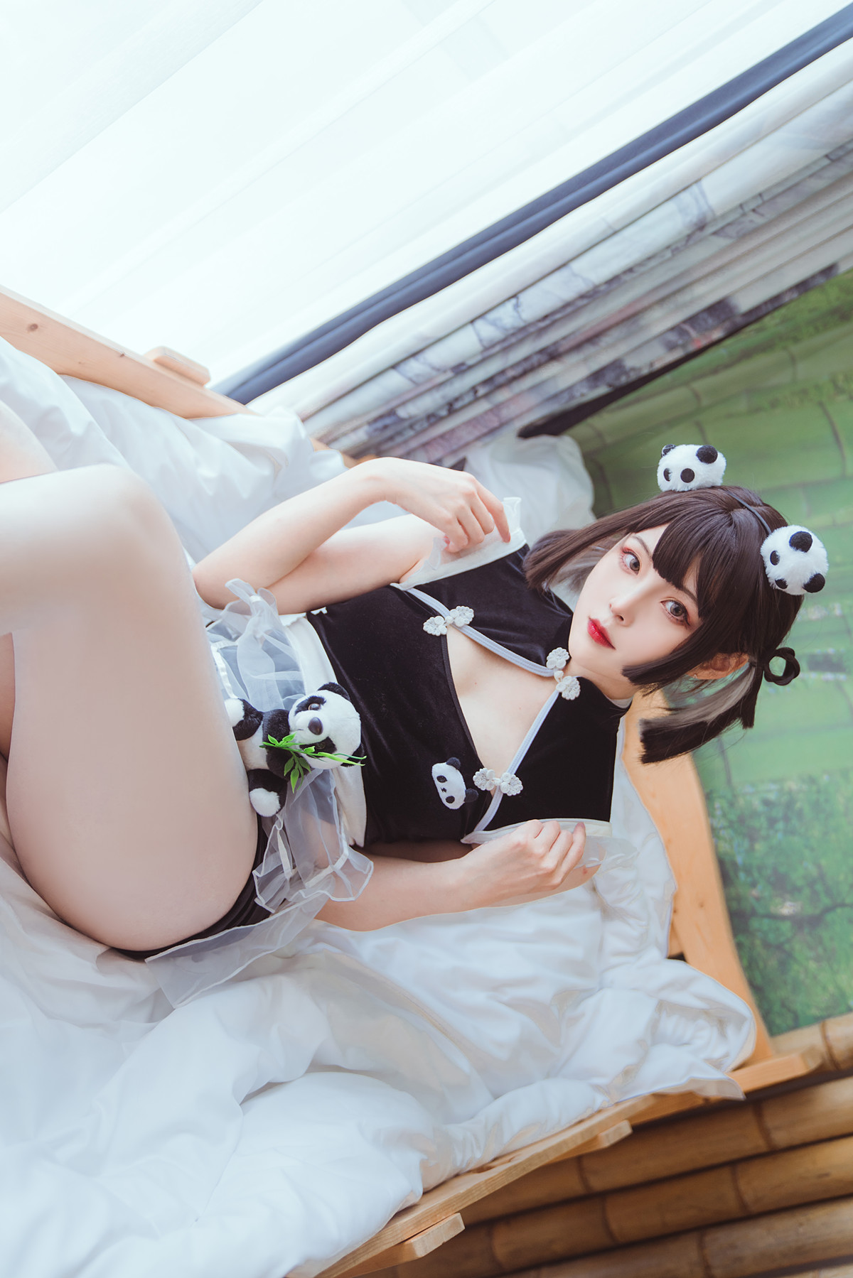 Cosplay Natsuko夏夏子 熊猫女仆(48P)