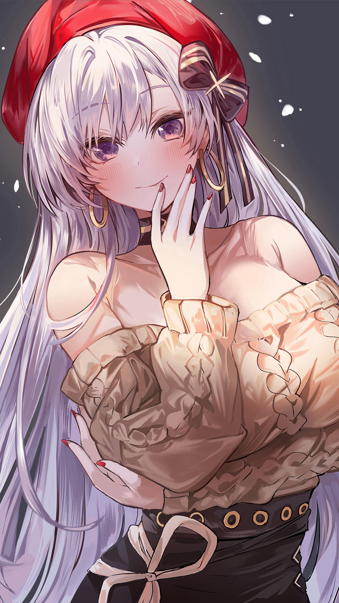 花海中的白裙动漫少女