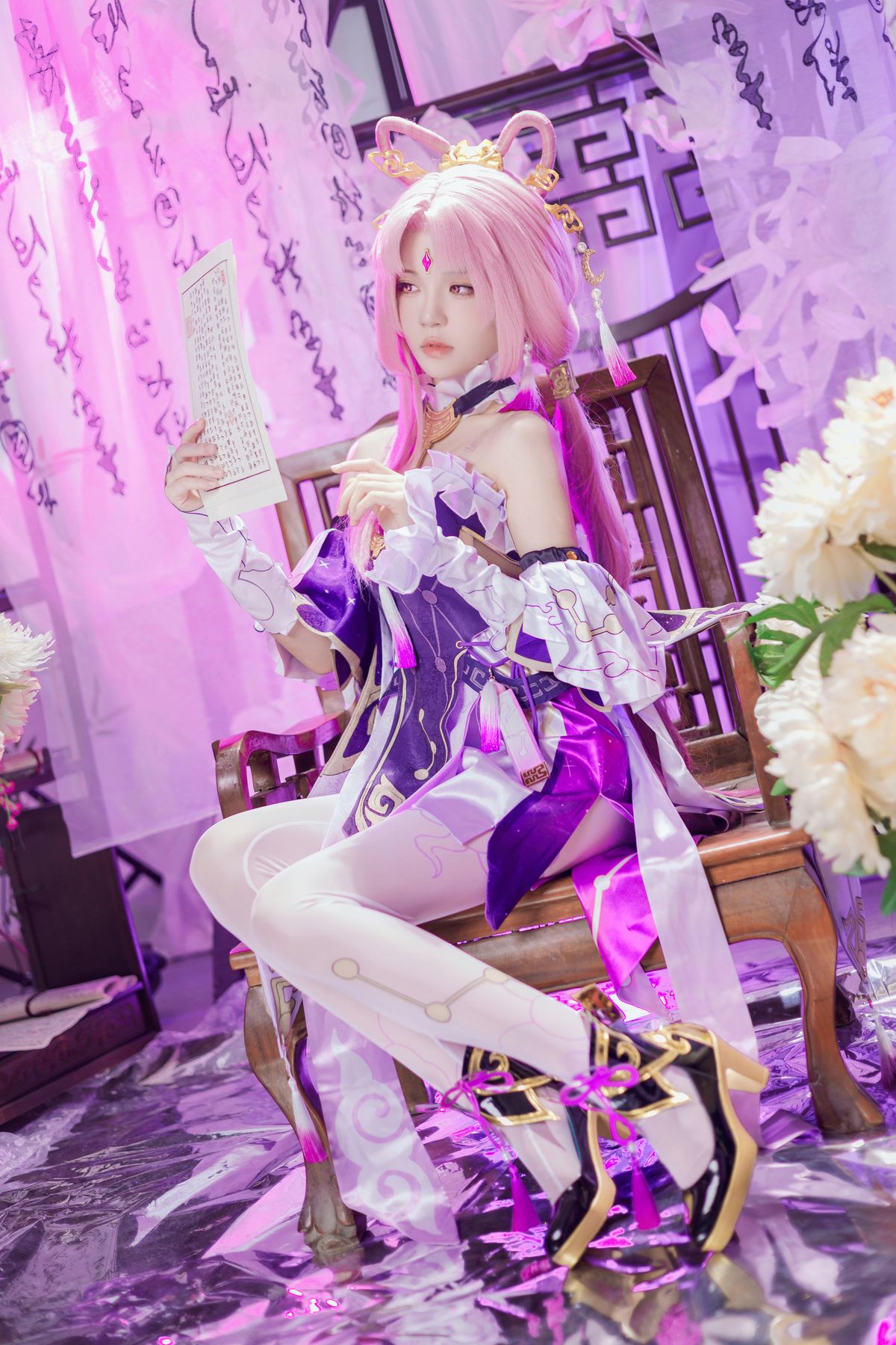 Coser@桜桃喵 – 符玄 (28P – 2V)