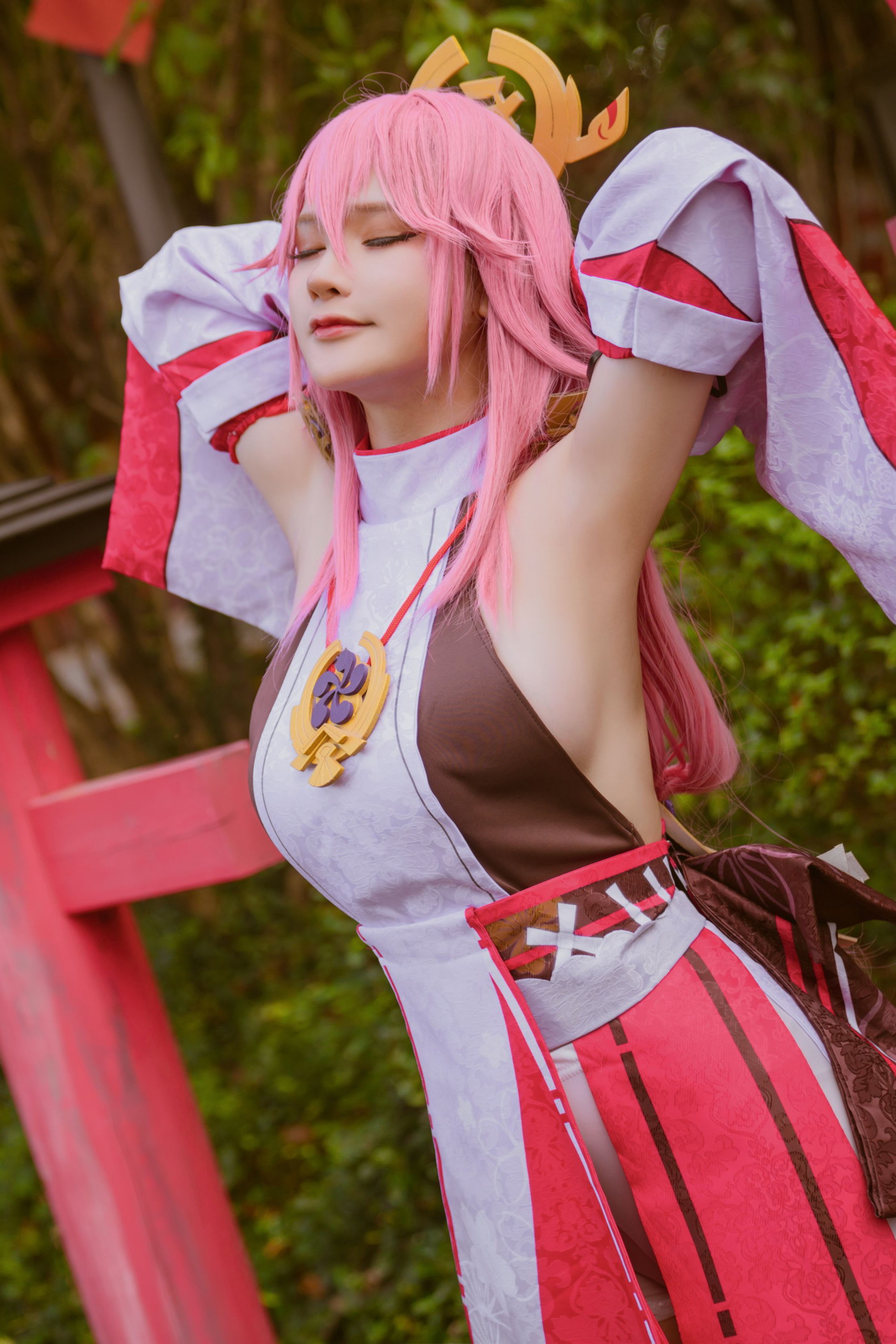Cosplay 前羽_rr 原神 八重神子(60P)