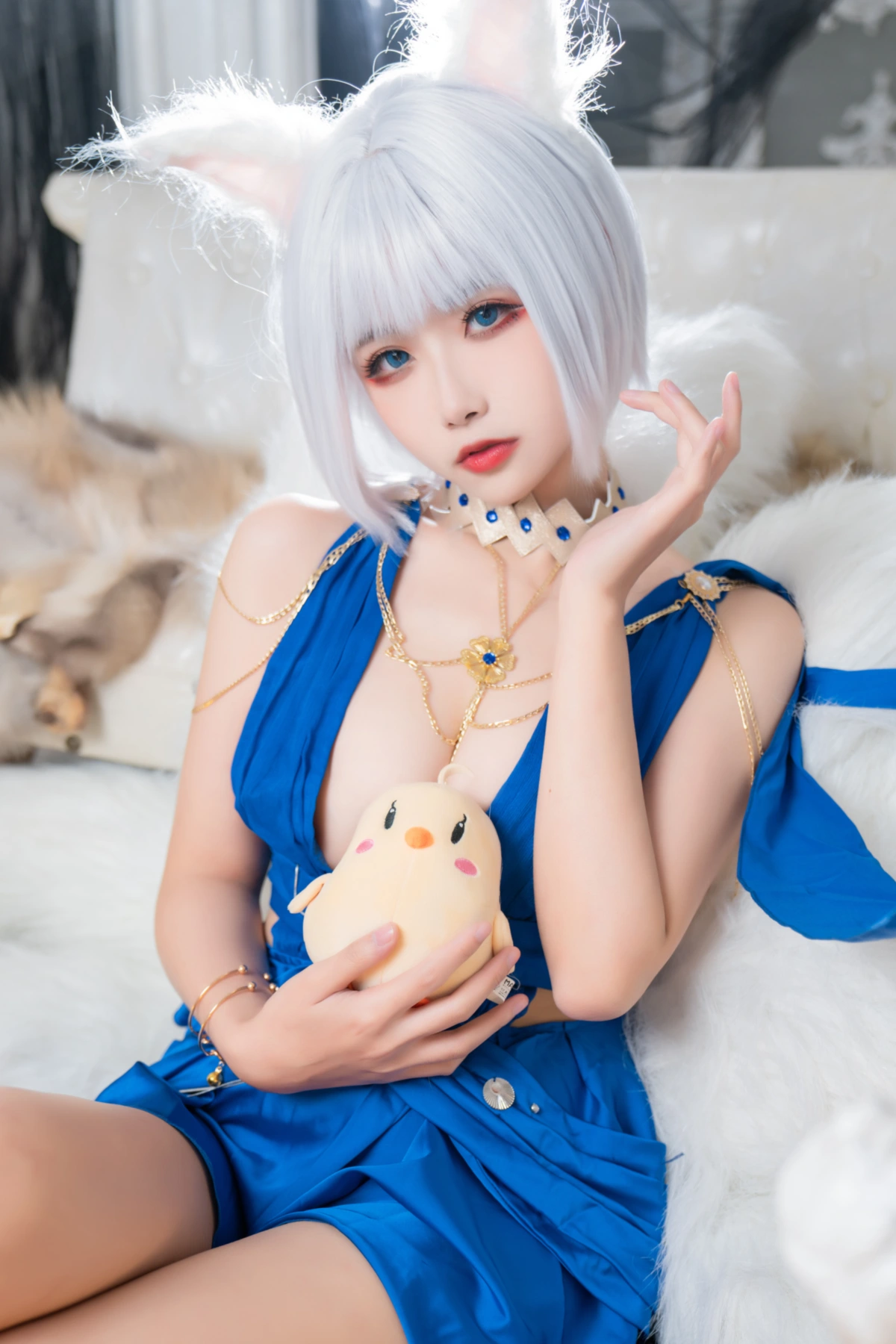 Cosplay 瓜希酱 & Momoko葵葵 – 碧蓝航线赤城 & 加贺 礼服