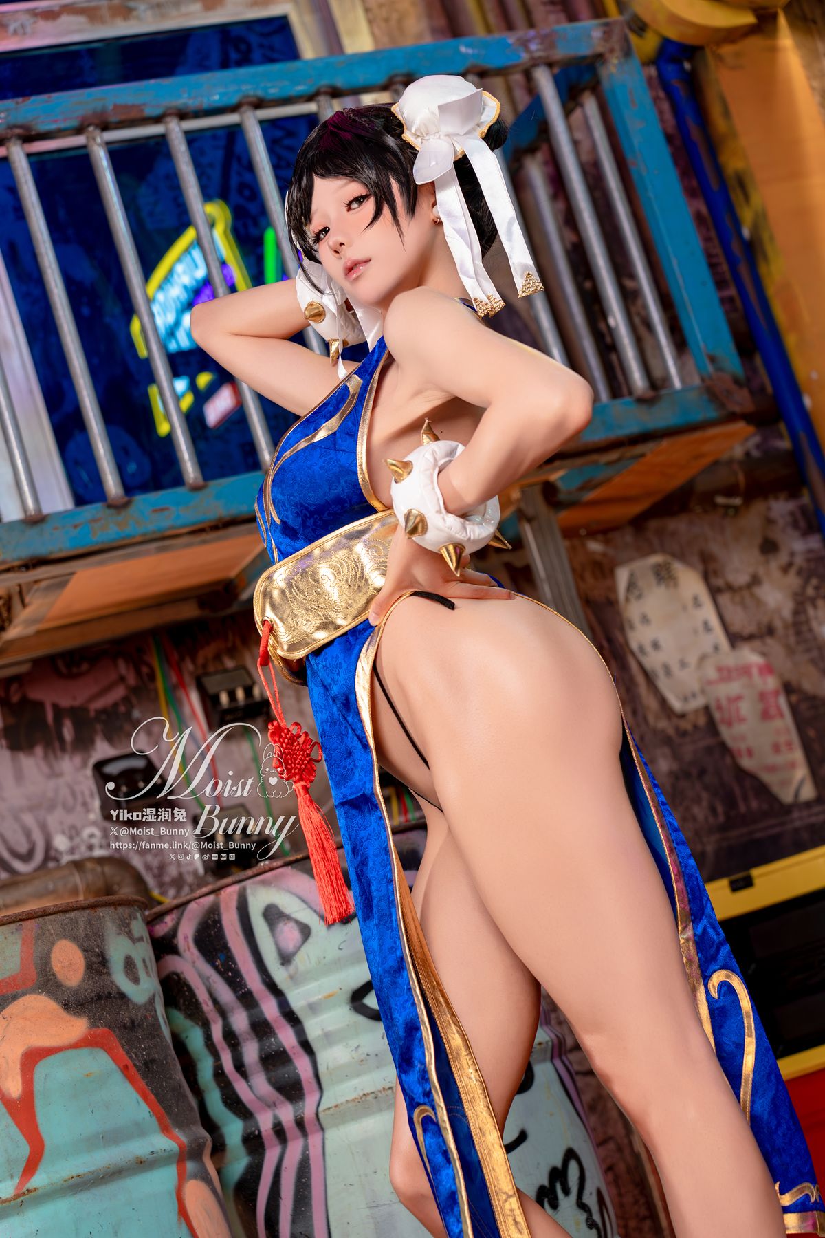 Coser@黏黏团子兔 – 2月作品 街霸-春丽』桃花旗袍 (87P – 1V)