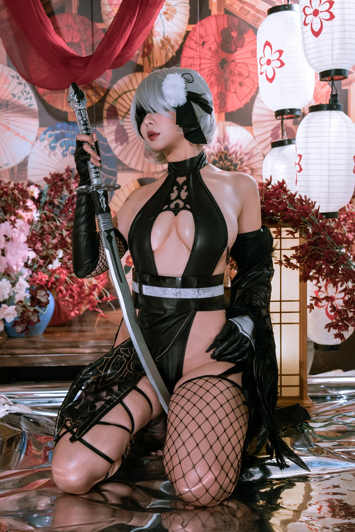Cosplay 云溪溪Yunx1x1 & 奶桃 – 2B本 YoRHa No.2 Type B 下 Set.01