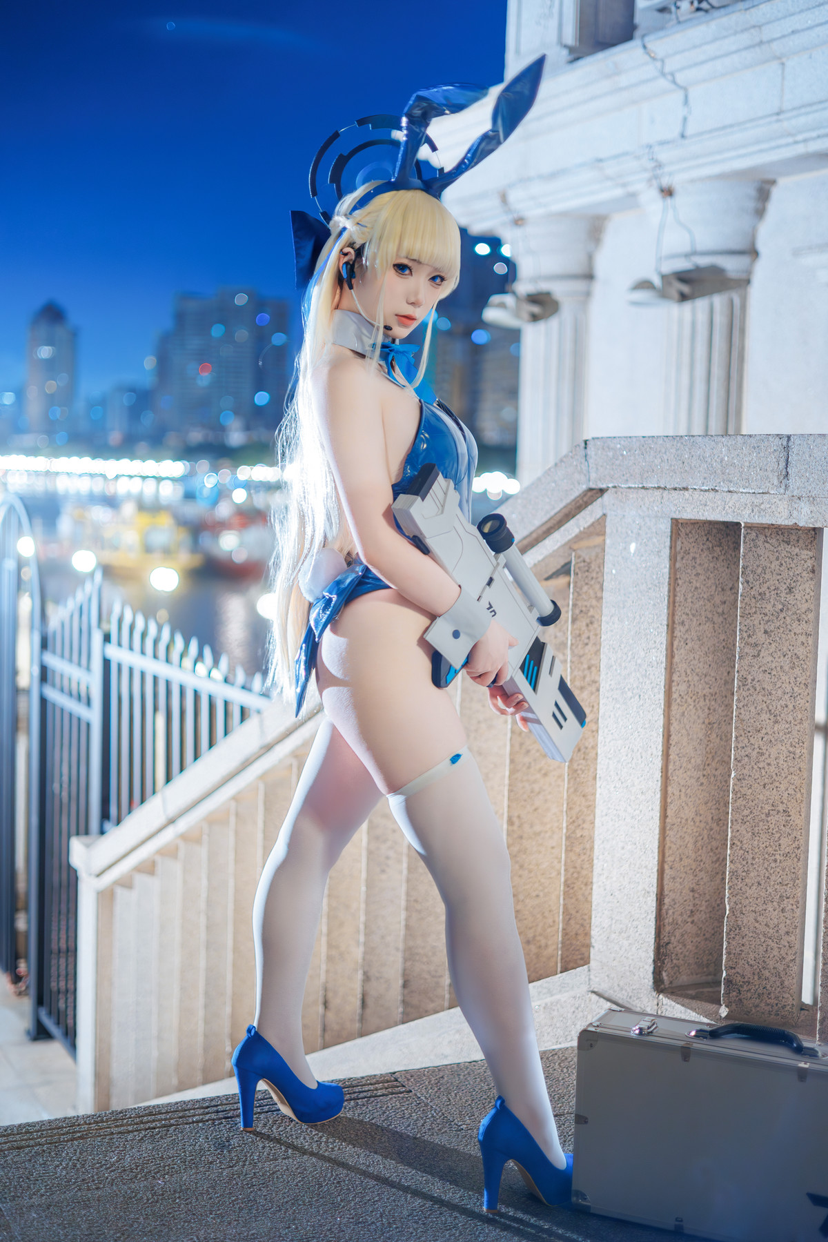 Cosplay 樱落酱w 蔚蓝档案 toki兔女郎(32P)