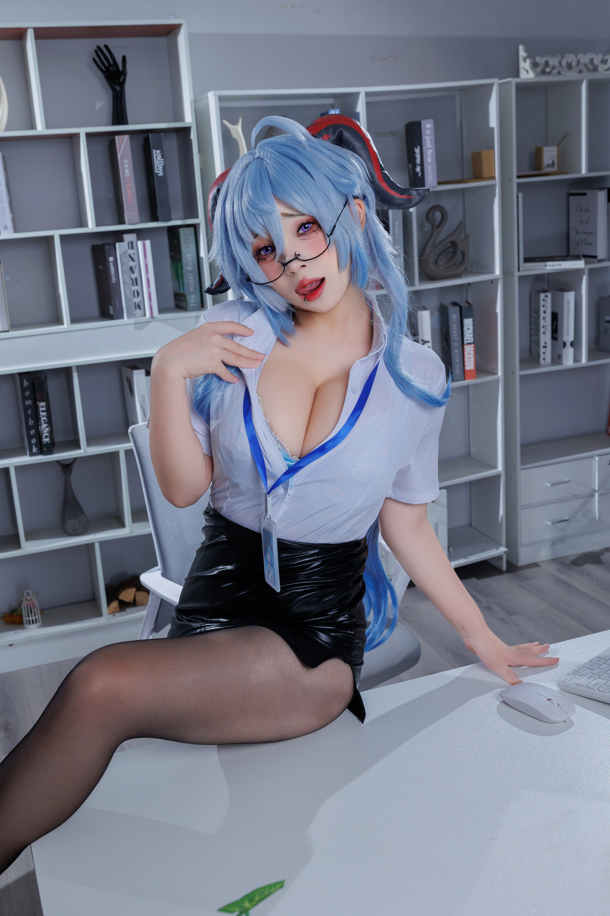 Cosplay 胡桃猫Kurumineko 甘雨OL(70P)