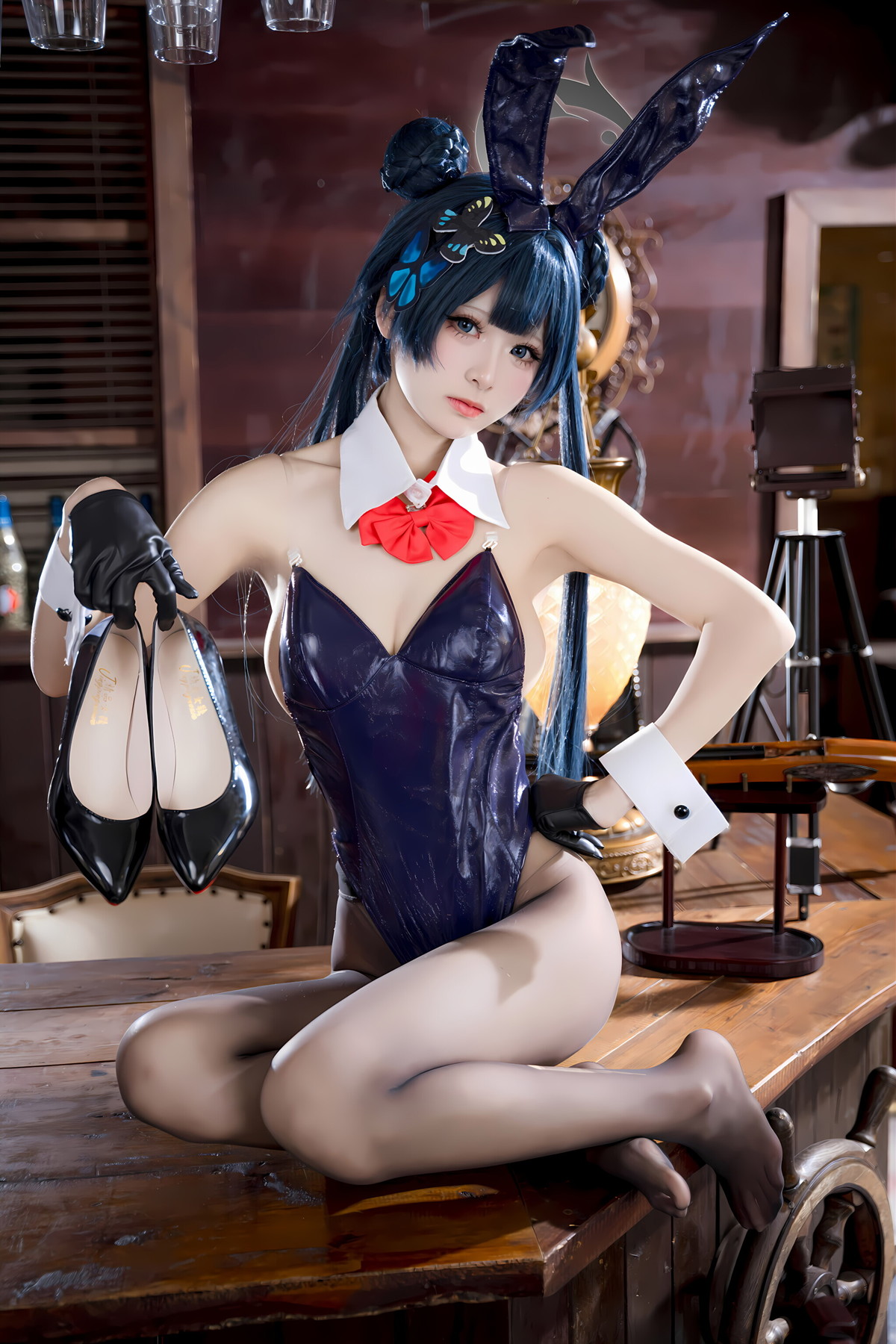 Cosplay 九柒喵 – 蔚蓝档案 龙华妃咲 兔女郎