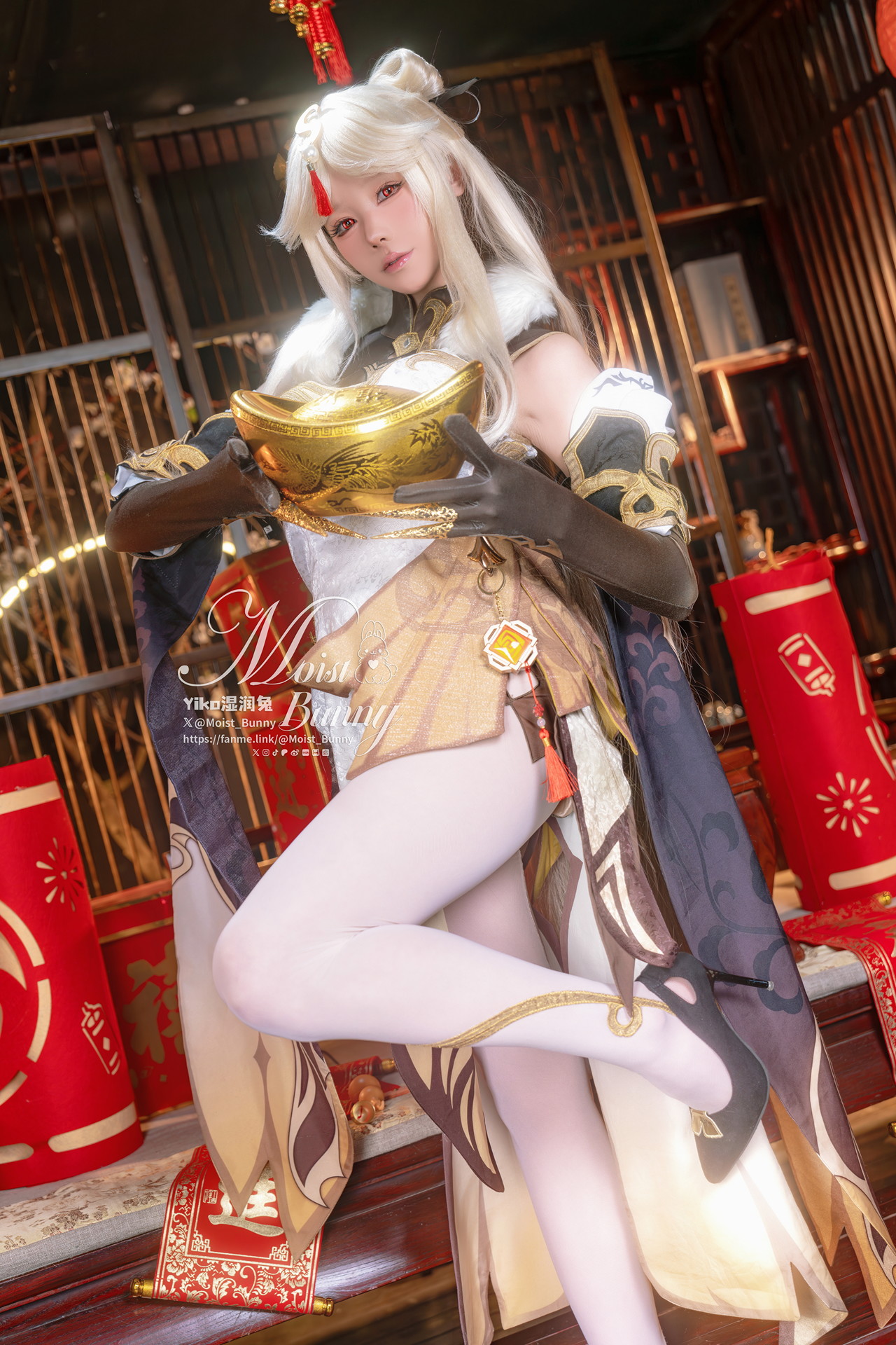 Cosplay 黏黏团子兔 金蛇来财 凝光贺岁 Set.01(50P)