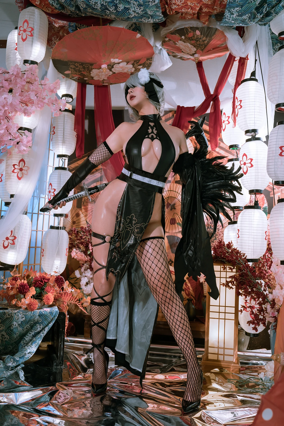 Cosplay 云溪溪Yunx1x1 & 奶桃 – 2B本 YoRHa No.2 Type B 下 Set.01(41P)