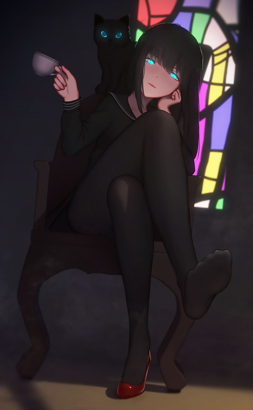 动漫少女唯美图片 修长美腿让人无法离开视线