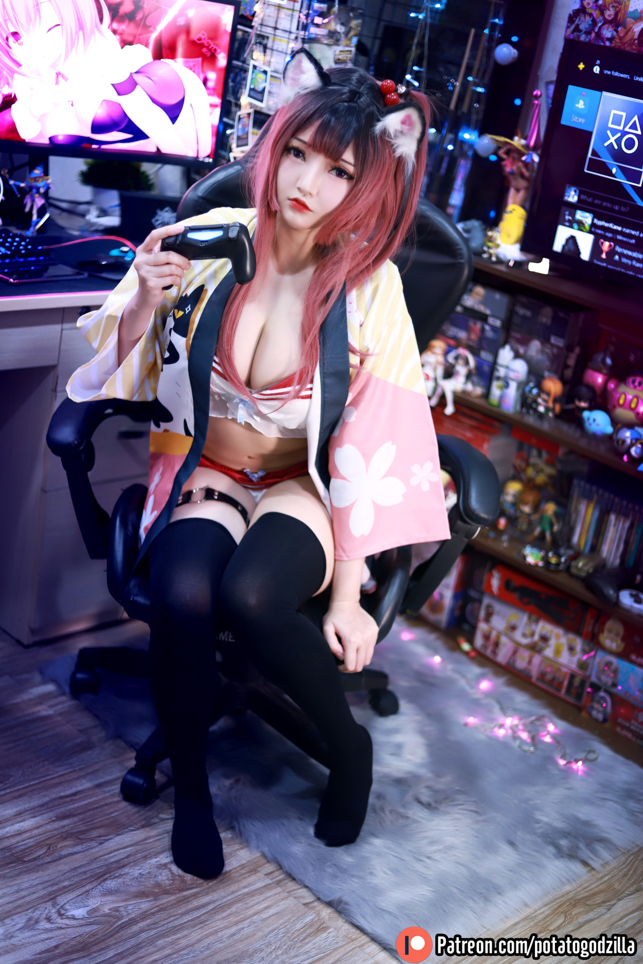 Cosplay Potato Godzilla Weeb Girl(54P)