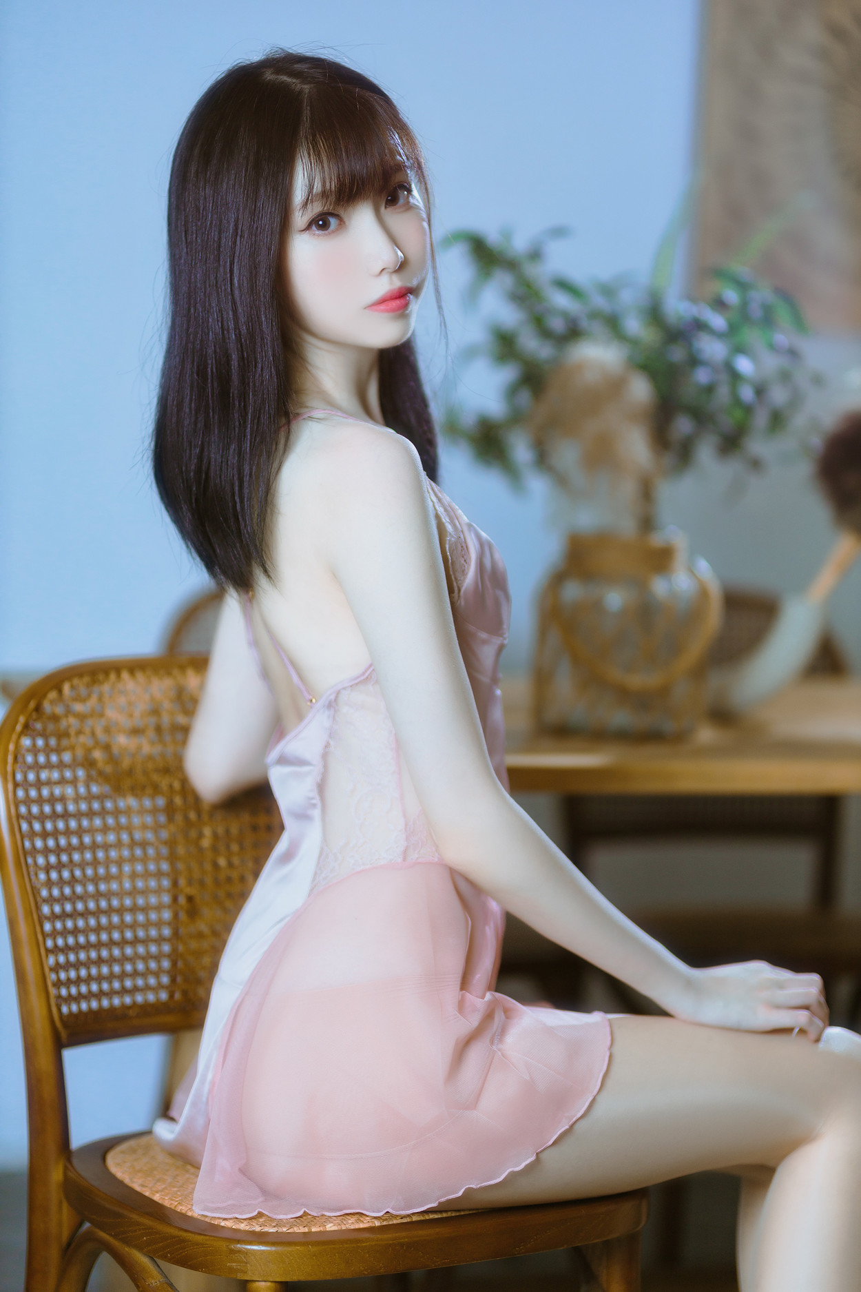 Cosplay 许岚LAN 半透粉纱(40P)
