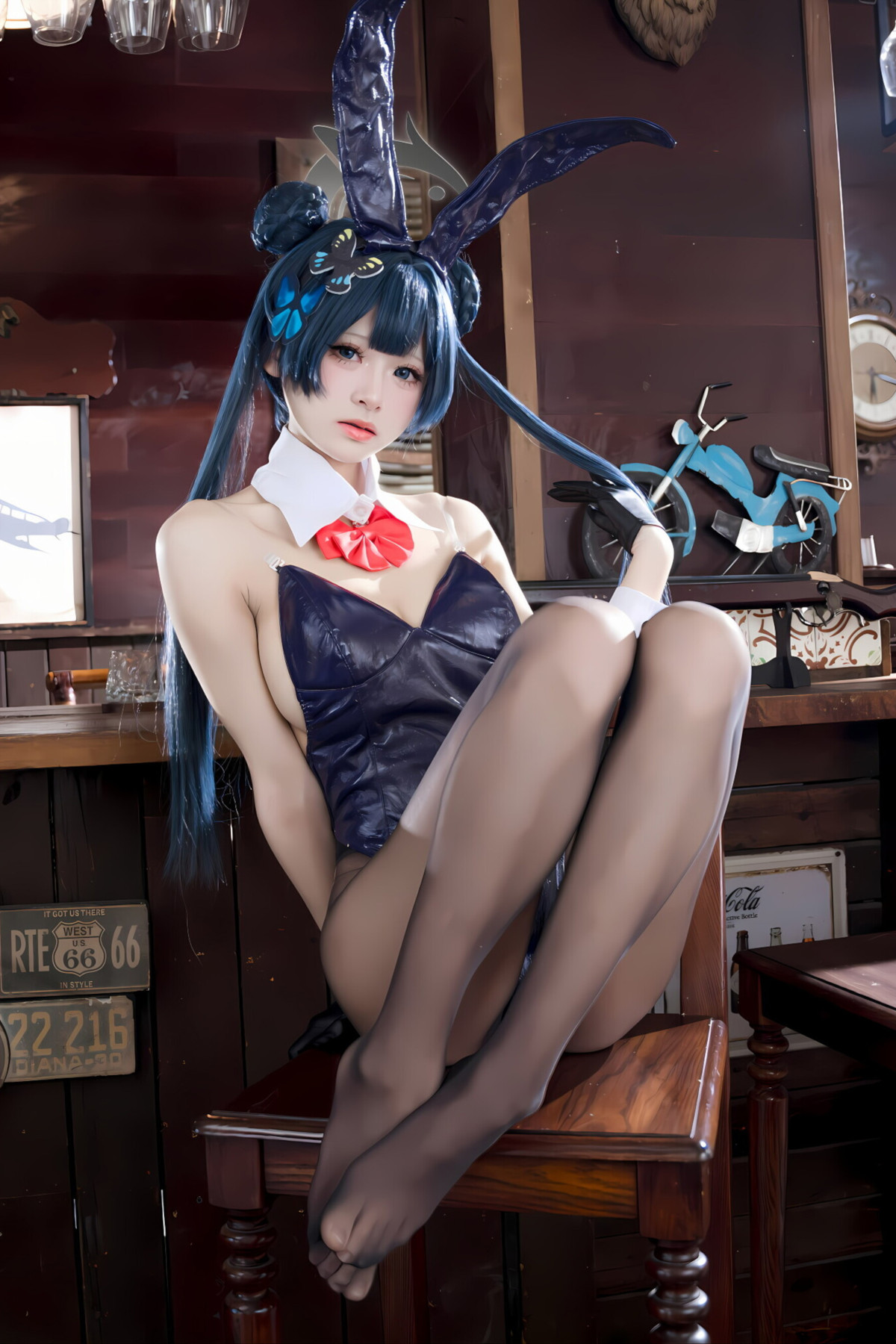 Cosplay 九柒喵 – 蔚蓝档案 龙华妃咲 兔女郎