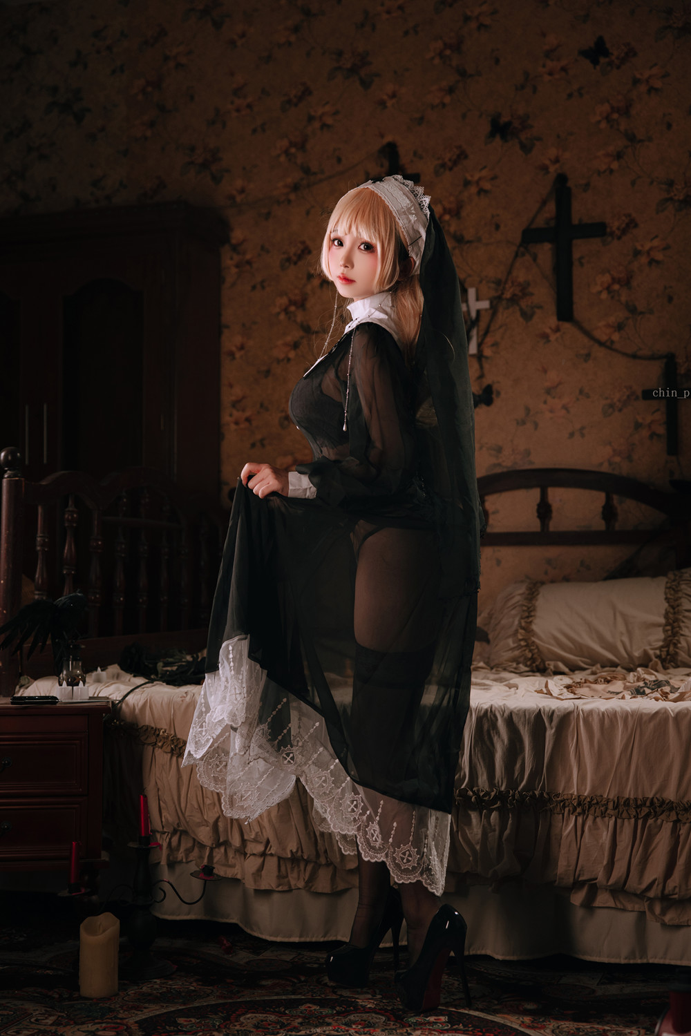 Cosplay Rinaijiao日奈娇 – 禁忌修女 Set.01