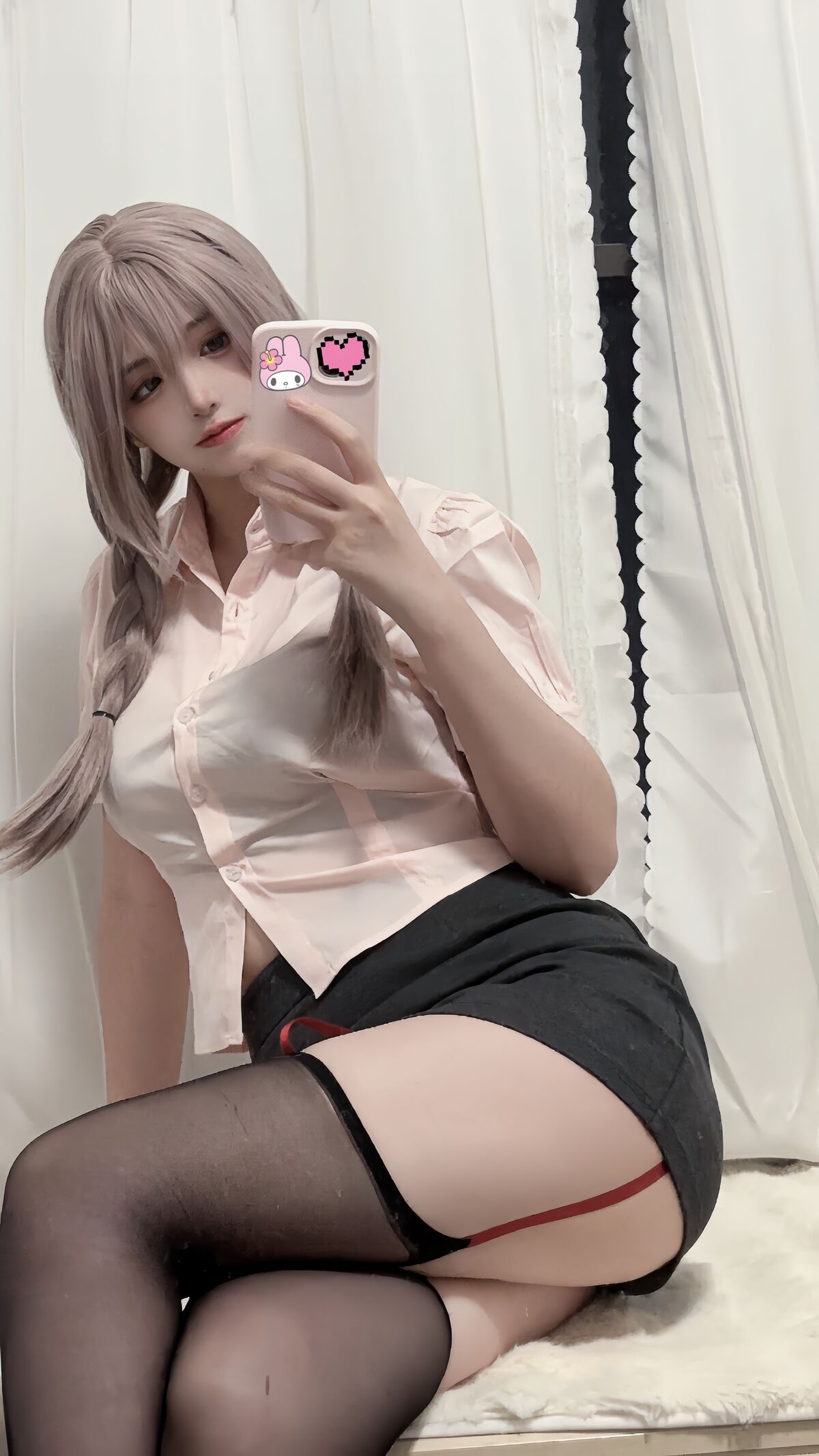 Coser@疯猫ss – 紫色麻花辫 (16P)