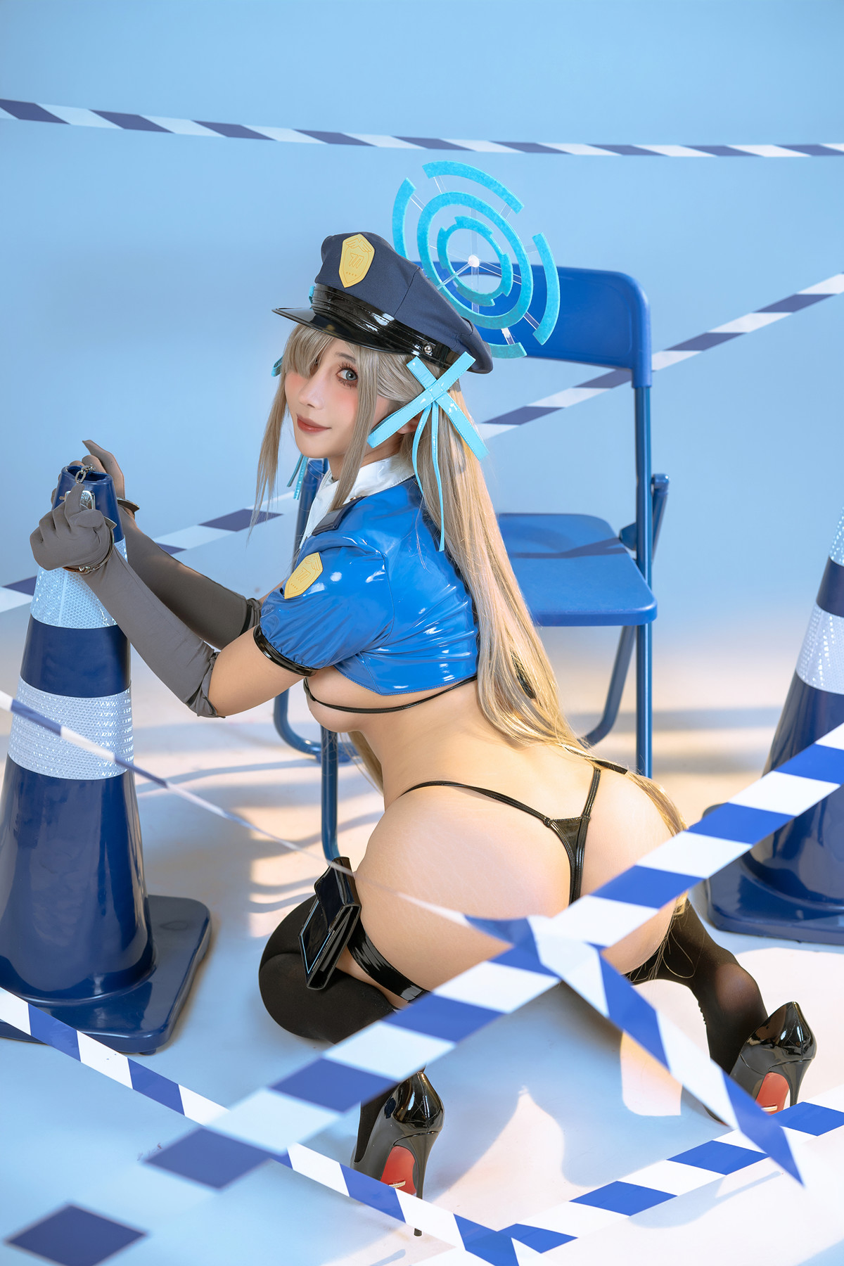 Cosplay 云溪溪Yunx1x1 奶桃 蔚蓝档案 之濑明日奈 Set.01(50P)
