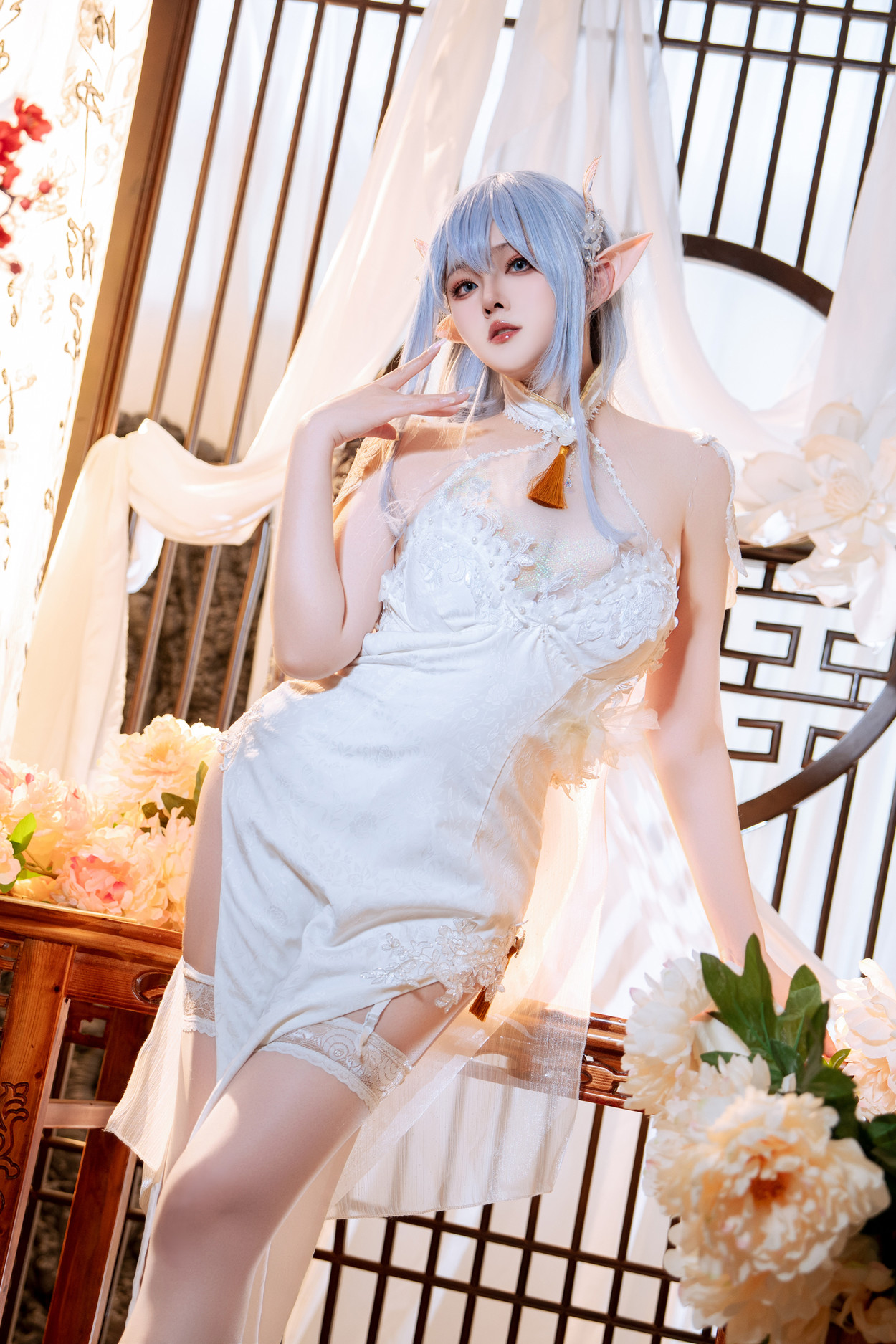 Cosplay Natsuko夏夏子 碧蓝航线 阿尔比恩旗袍(60P)