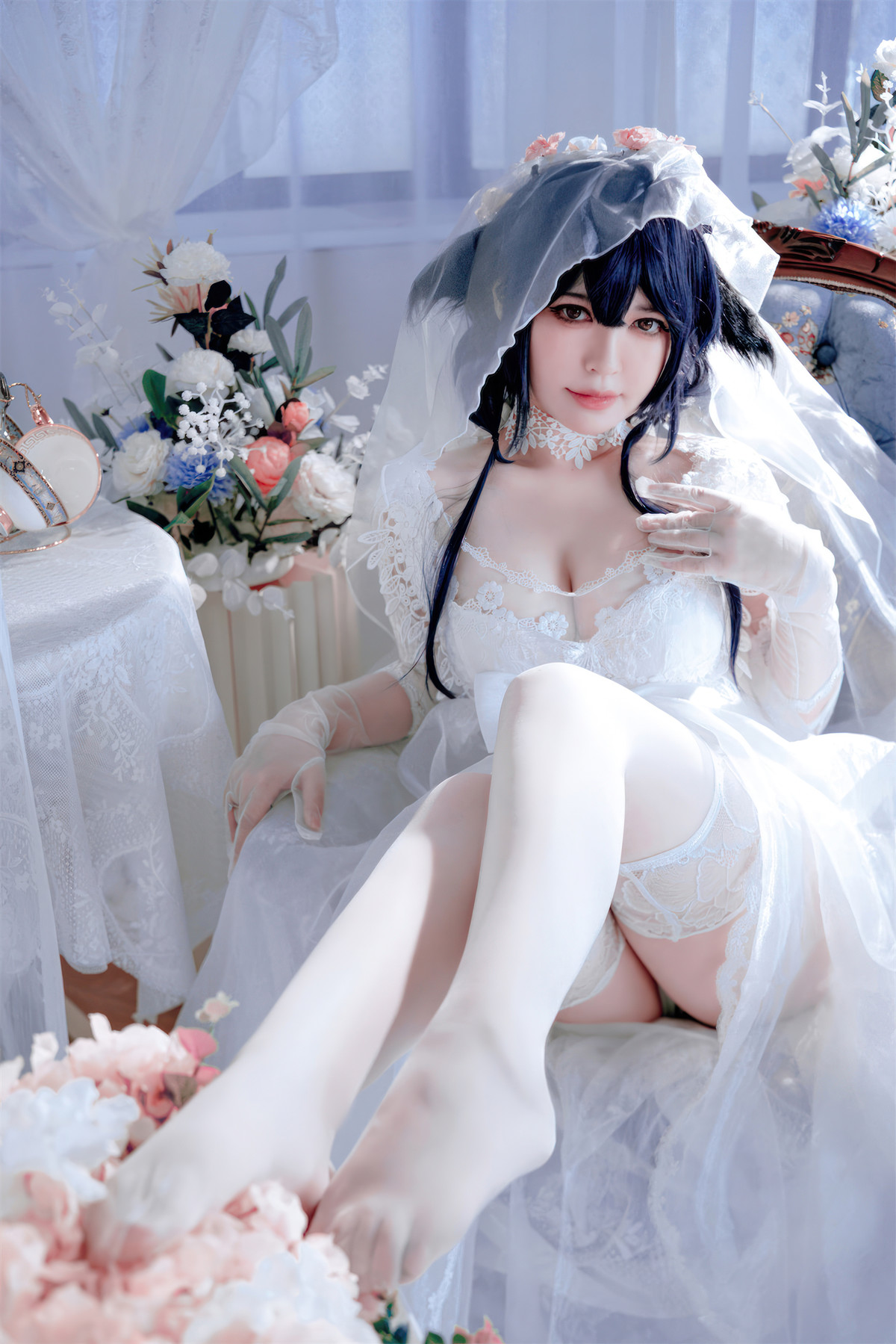 Cosplay 半半子Banbanko 碧蓝航线 吾妻花嫁(50P)