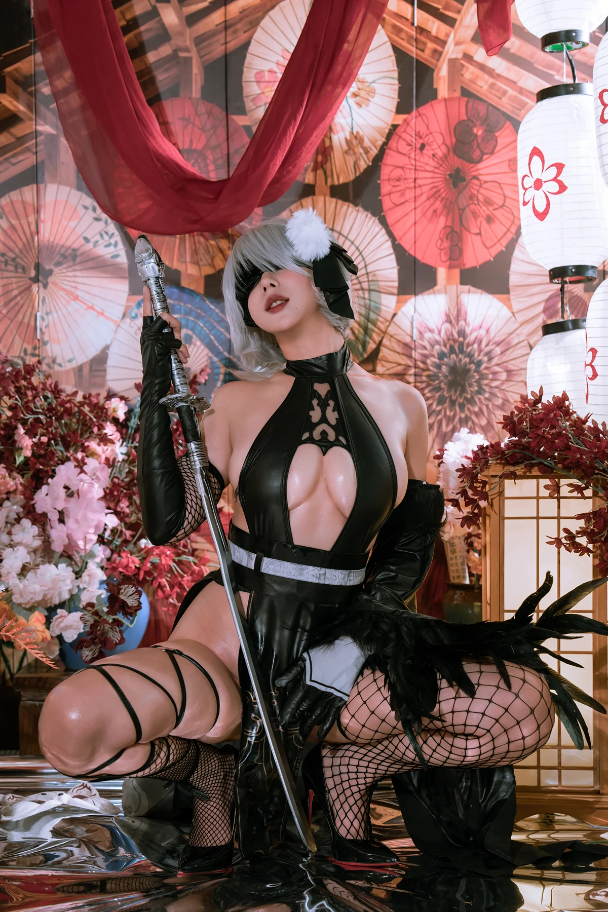 Cosplay 云溪溪Yunx1x1 & 奶桃 – 2B本 YoRHa No.2 Type B 下 Set.01