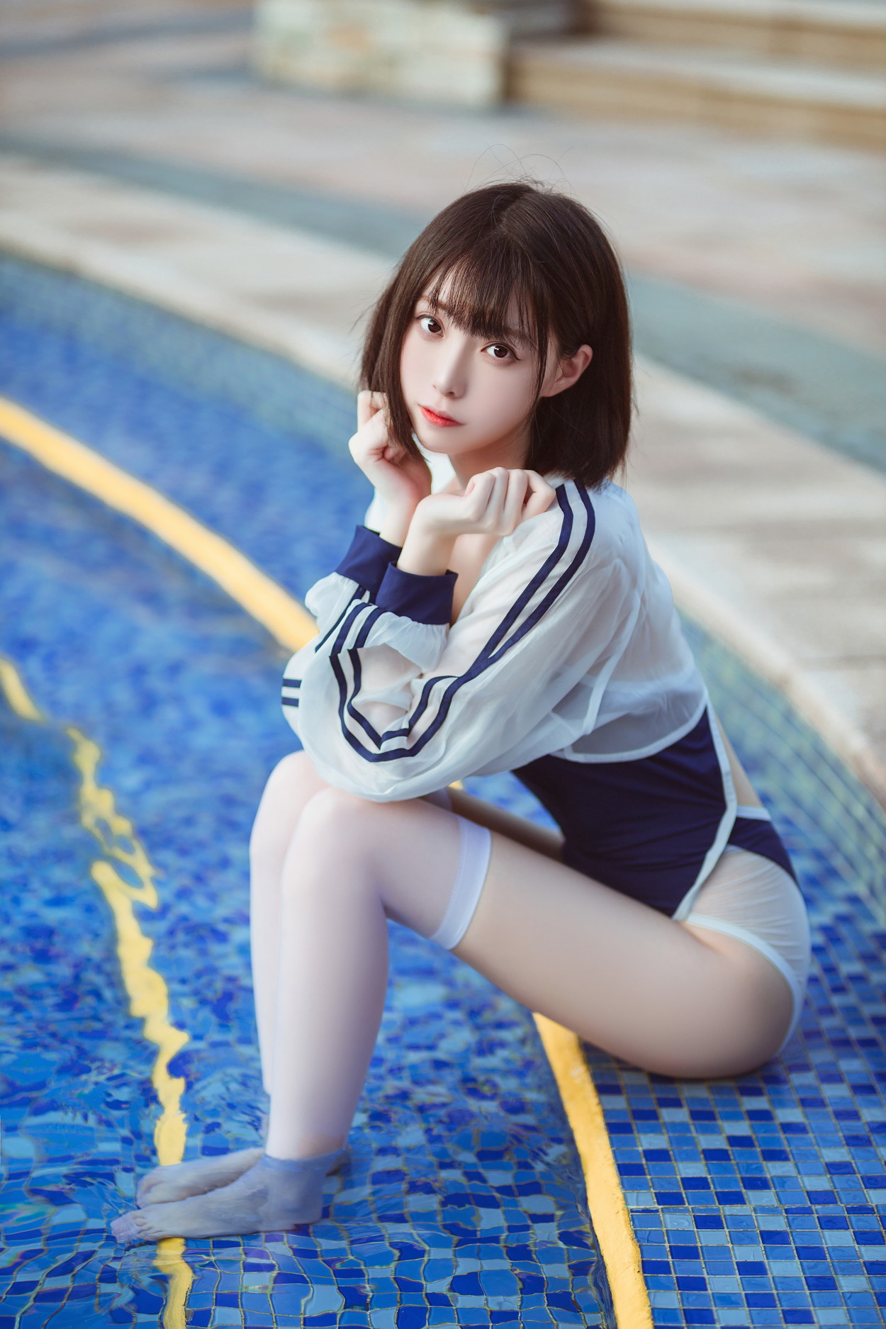 Cosplay 许岚LAN 泳池竟泳(40P)