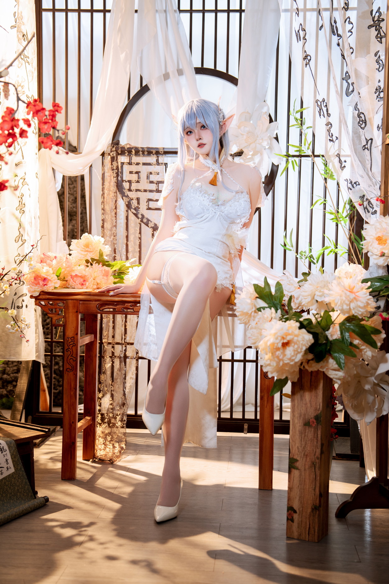 Cosplay Natsuko夏夏子 碧蓝航线 阿尔比恩旗袍(60P)