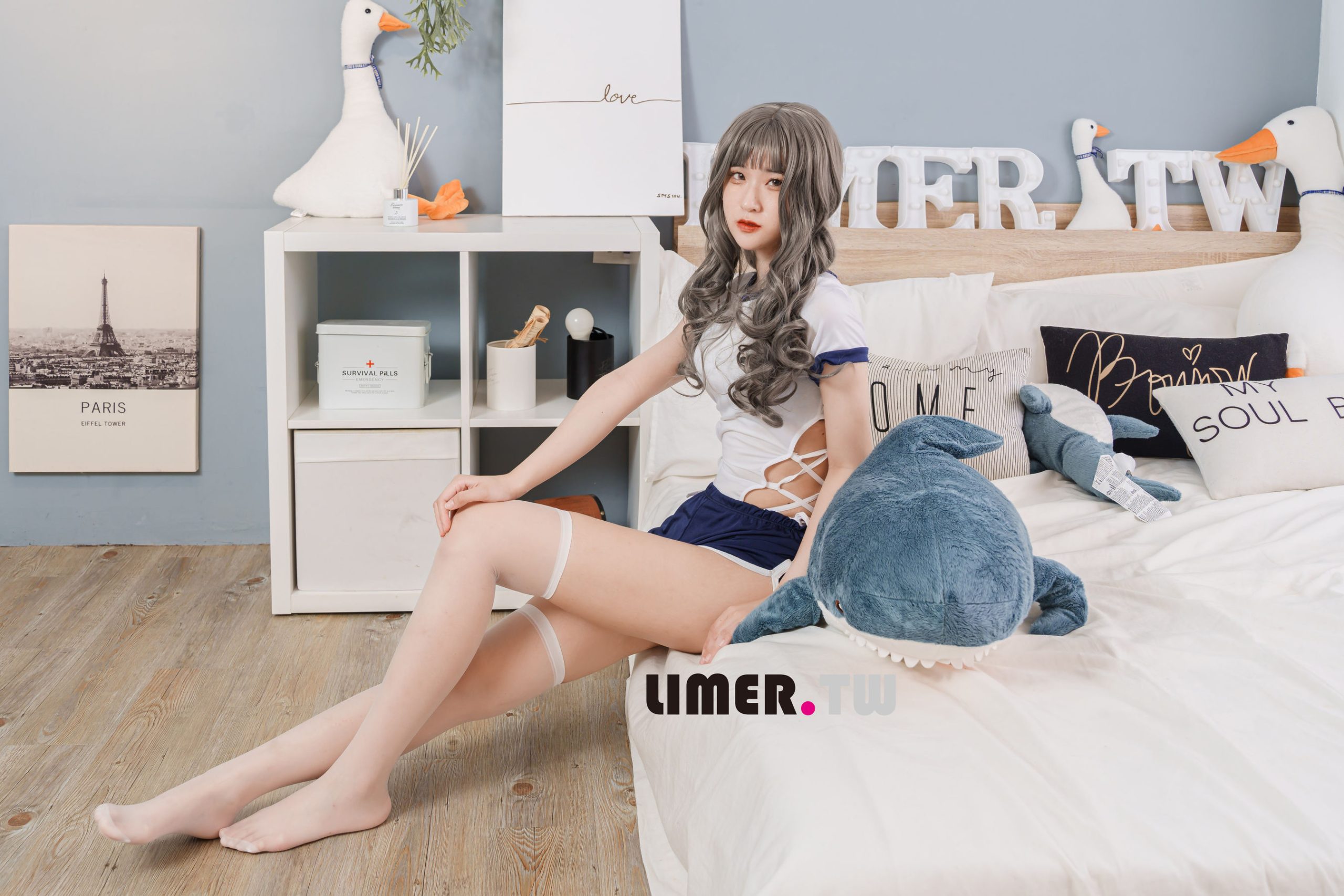 Limerence原创 No.090 7bao 体育服下 裸足＆白丝