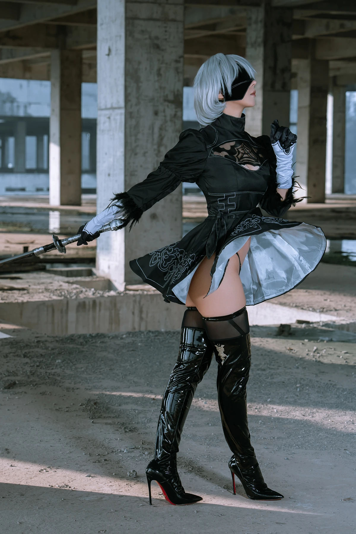 Cosplay 云溪溪Yunx1x1 & 奶桃 – 2B本 YoRHa No.2 Type B 下 Set.04