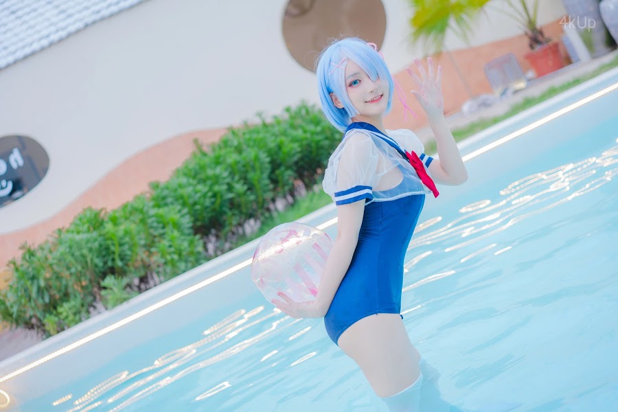 Coser@幼愛Youmeko 蕾姆泳装