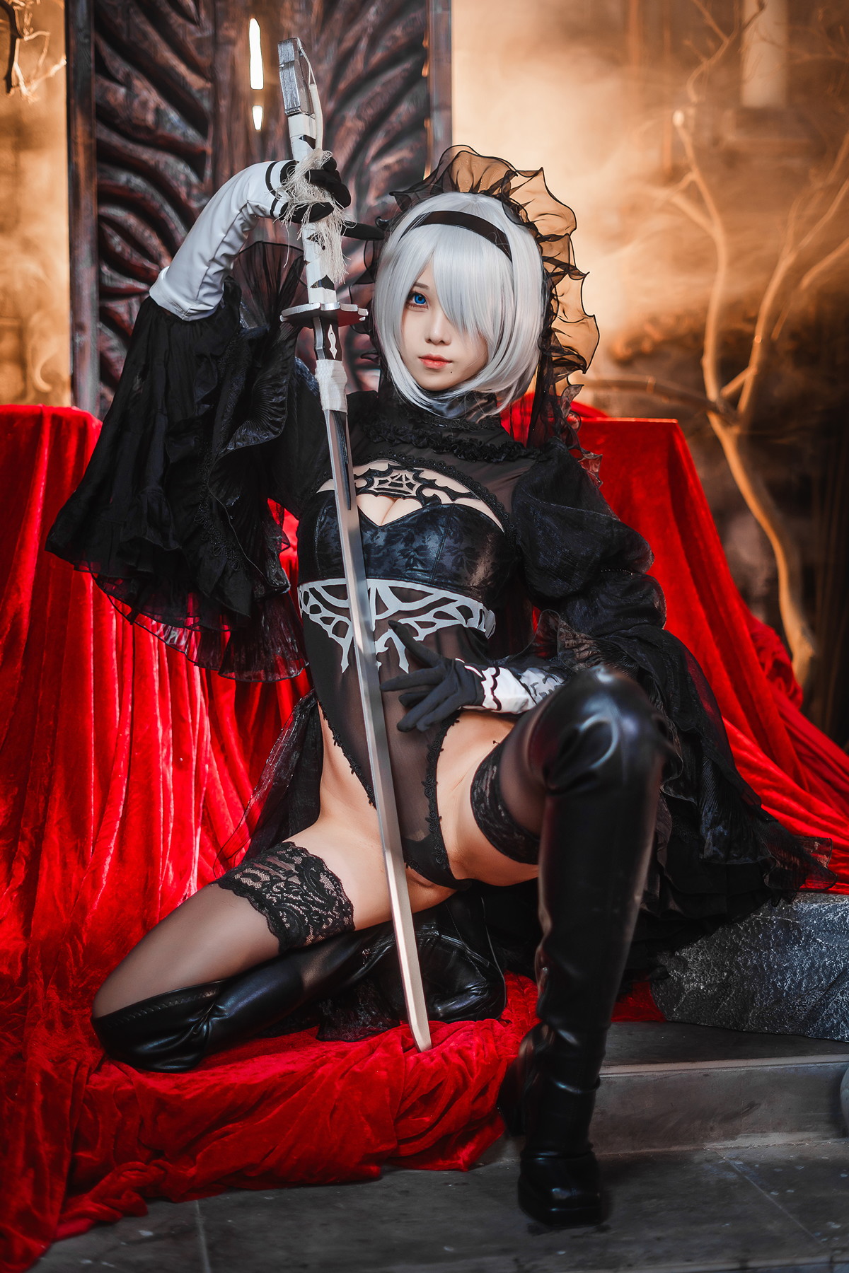 Cosplay 蜜汁猫裘Mizhimaoqiu 2B Nier:Automata Set.01(50P)