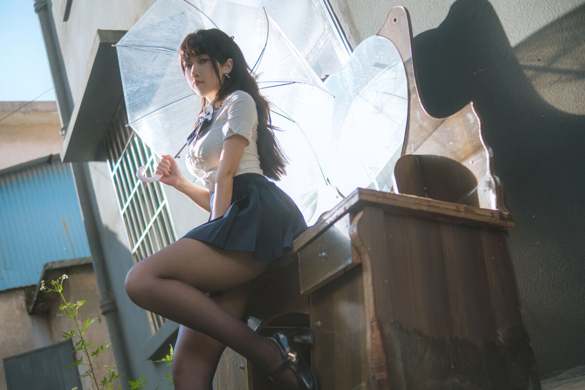 Coser@不呆猫 – JK学妹户外 (60P)