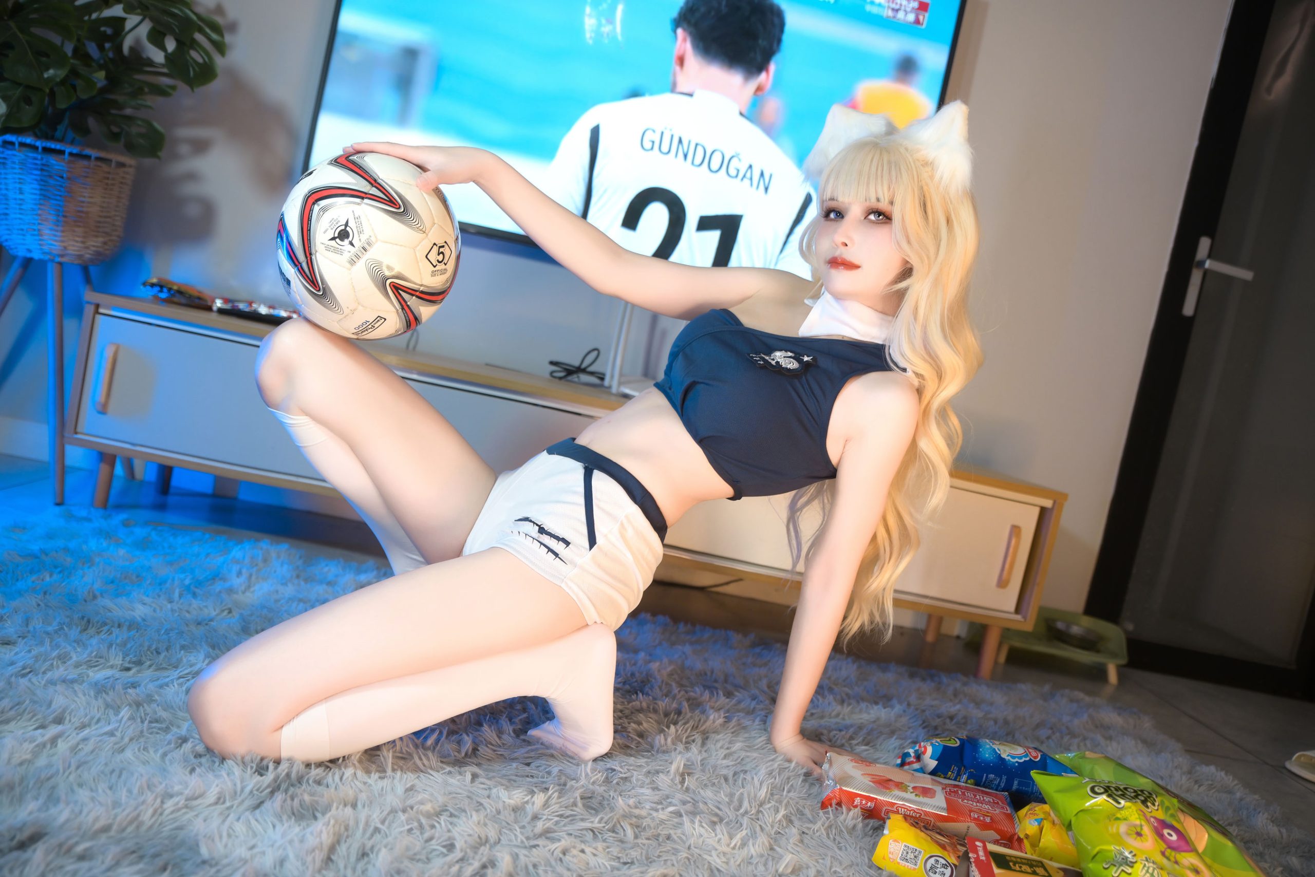 [福利COS] 鹿八岁 - 足球少女