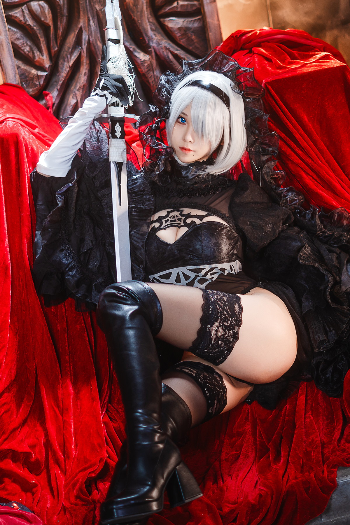 Cosplay 蜜汁猫裘Mizhimaoqiu 2B Nier:Automata Set.01(50P)