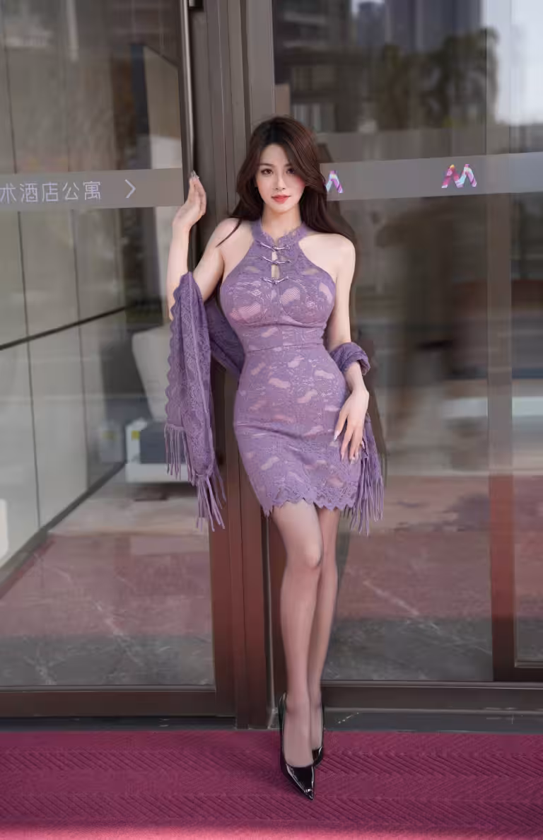 (XR Uncensored) well11 – R18 秀人網模特 複古短裙VS無內黑絲 (100P)