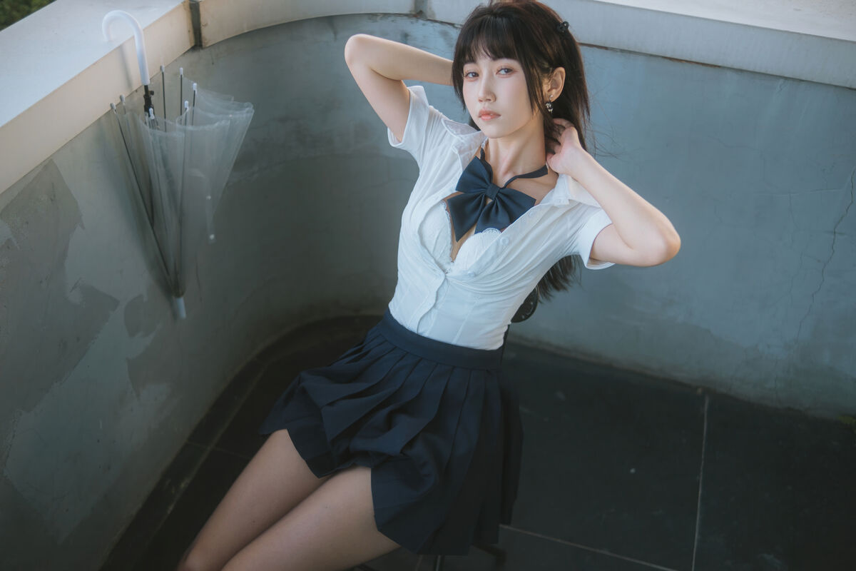 Coser@不呆猫 – JK学妹户外 (60P)